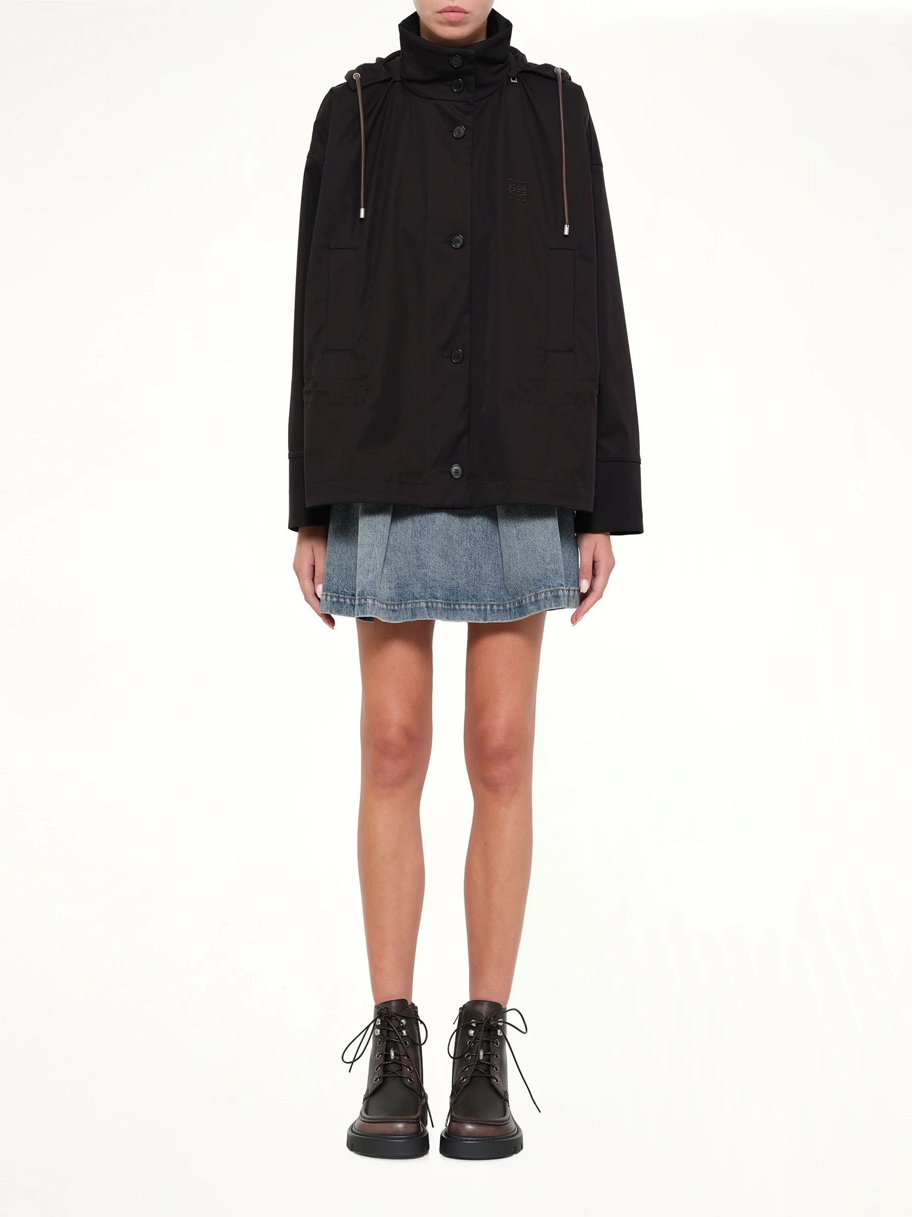 Hooded Jacket in Black - Image 7