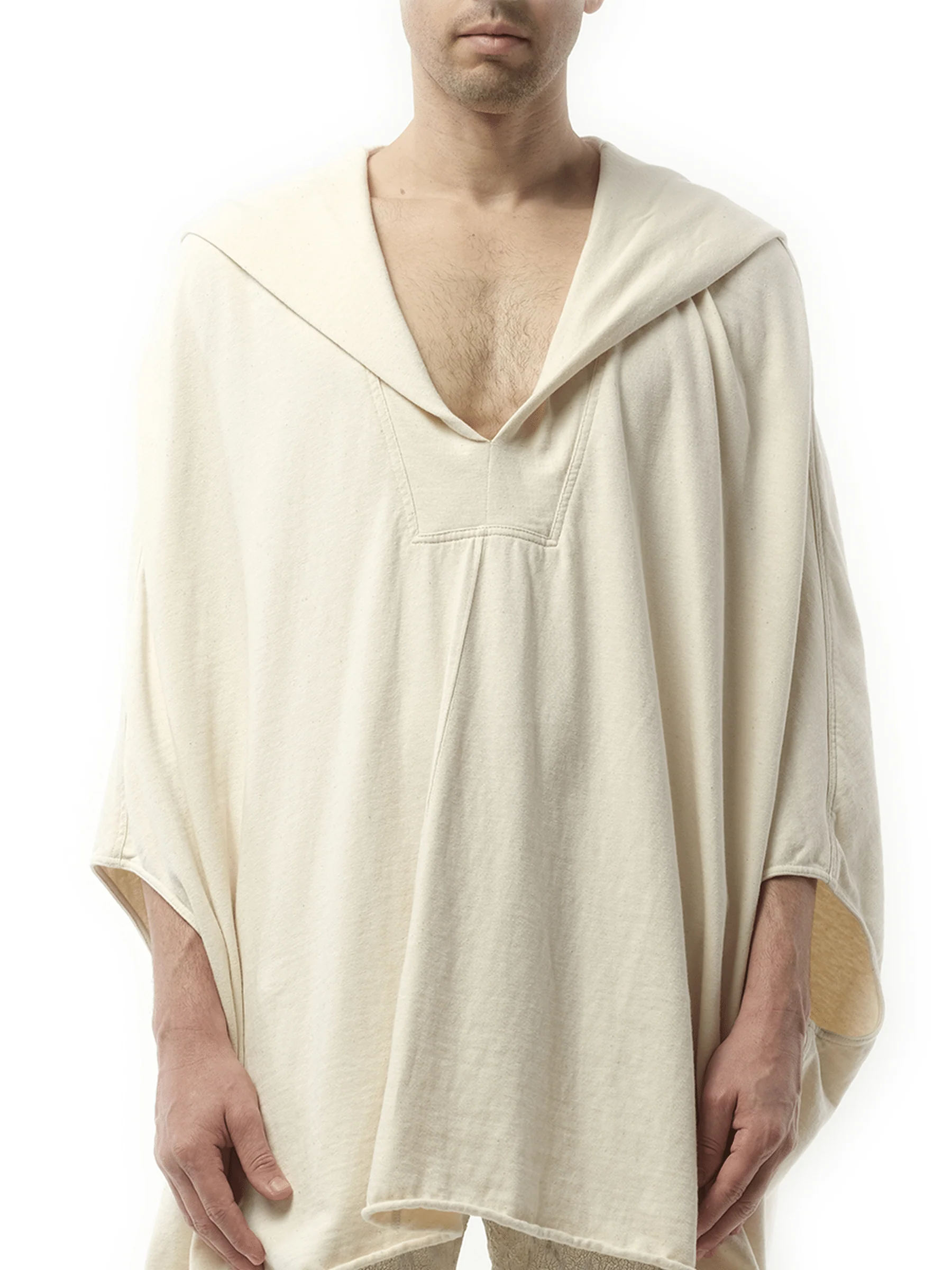 Hooded Kaftan in Natural