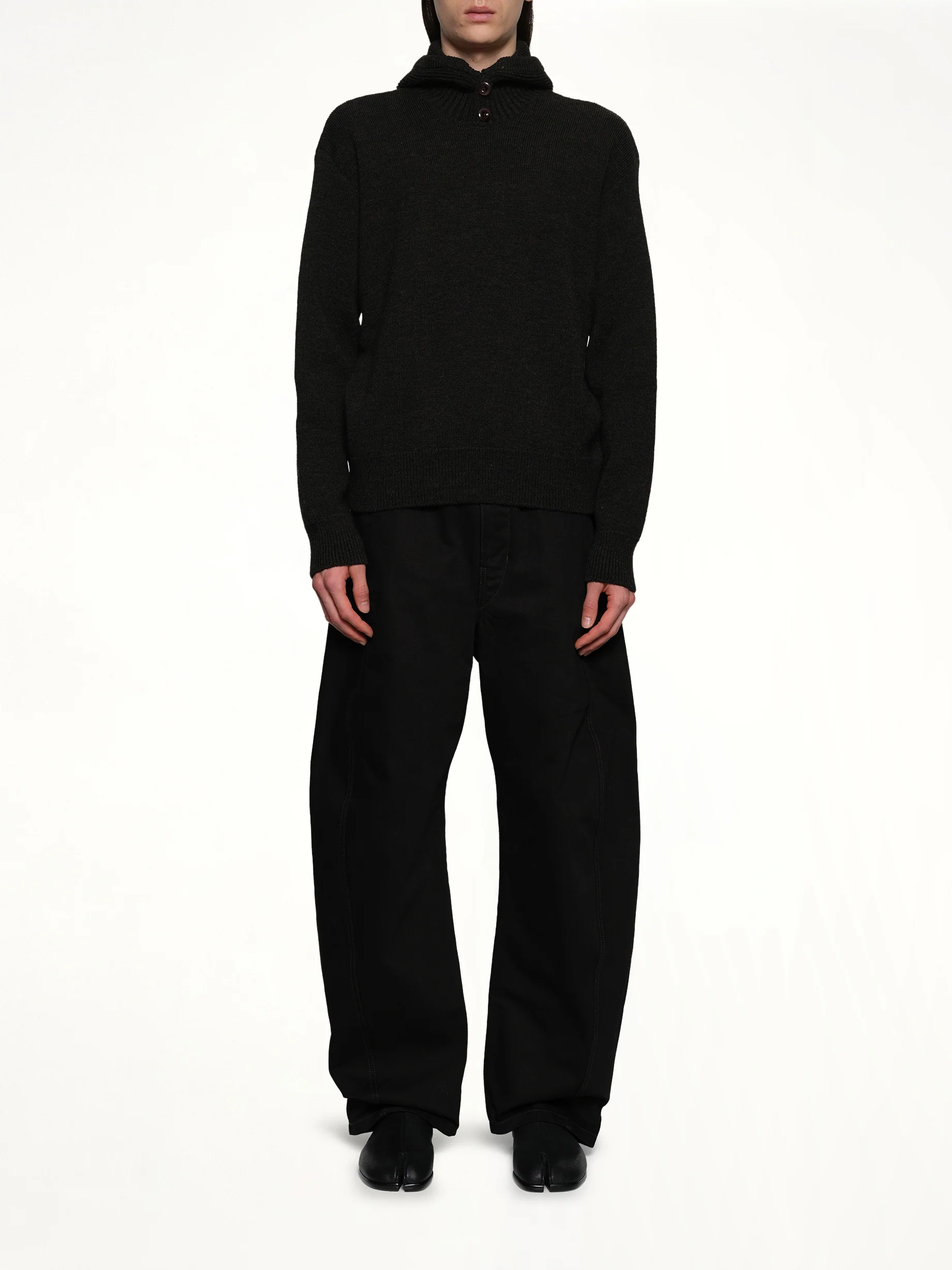 Hooded Sweater in Dark Espresso