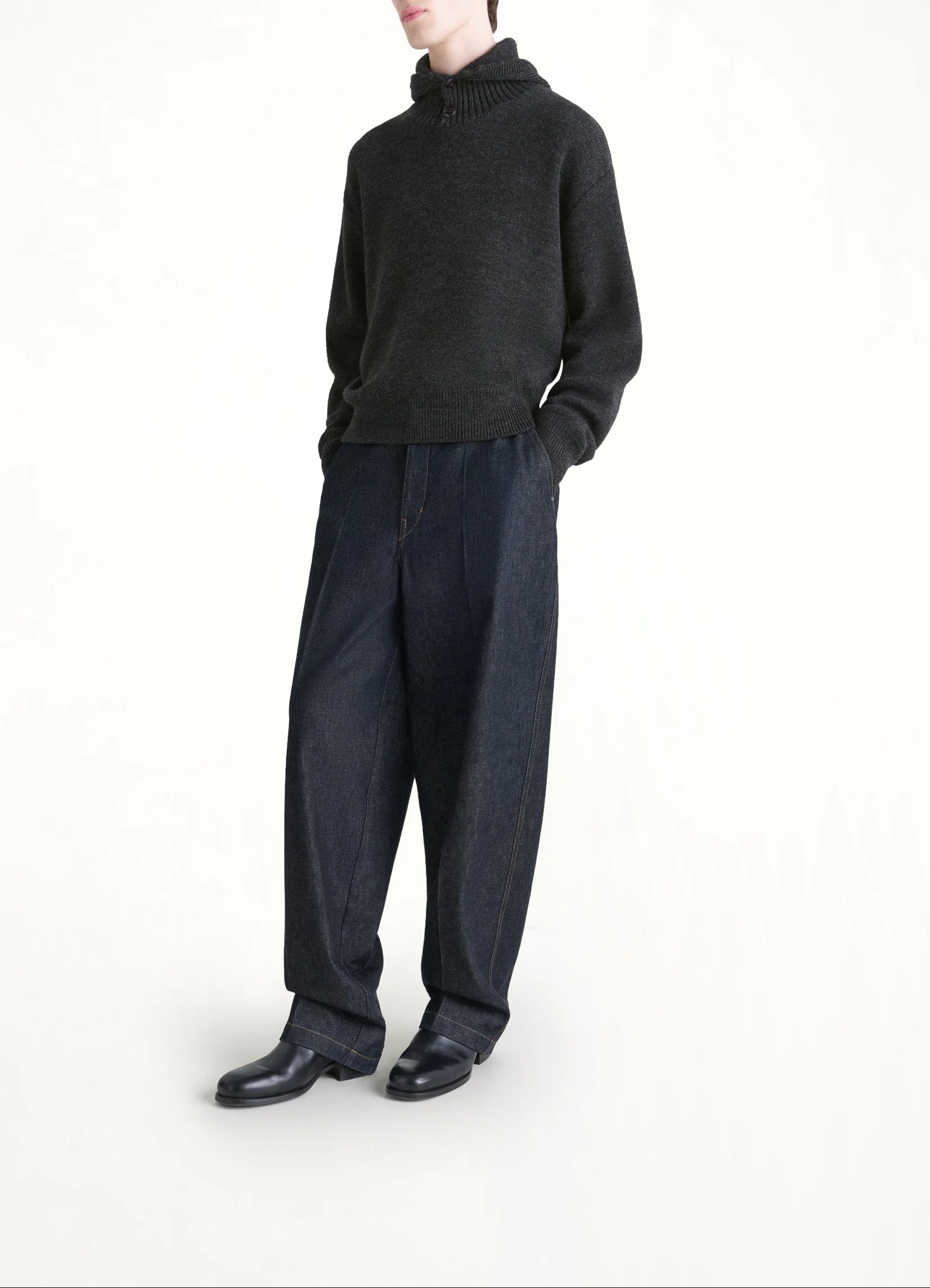 Hooded Sweater in Dark Espresso - Image 4