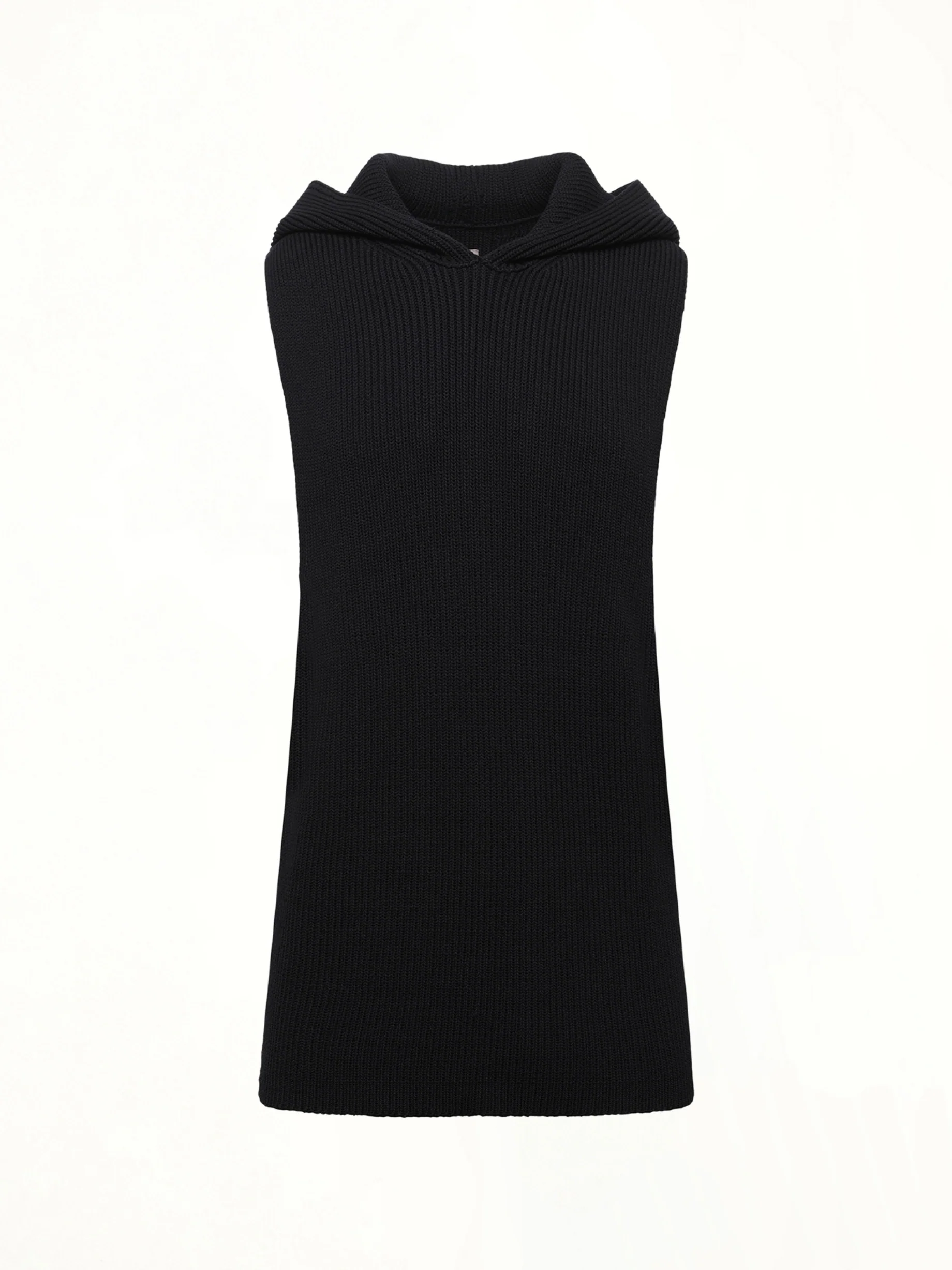 Hooded Tank in Black - Image 2