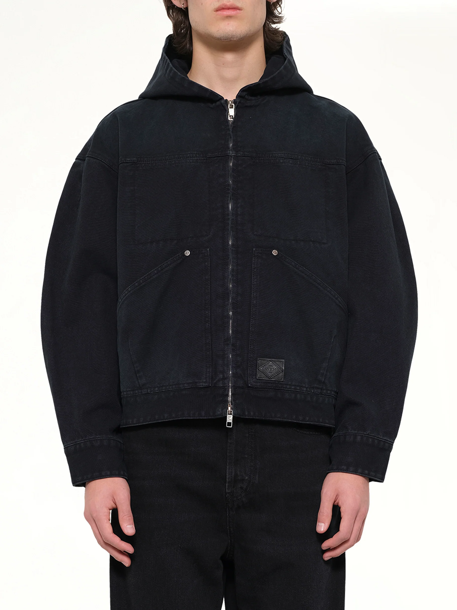 Hooded Work Jacket in Navy