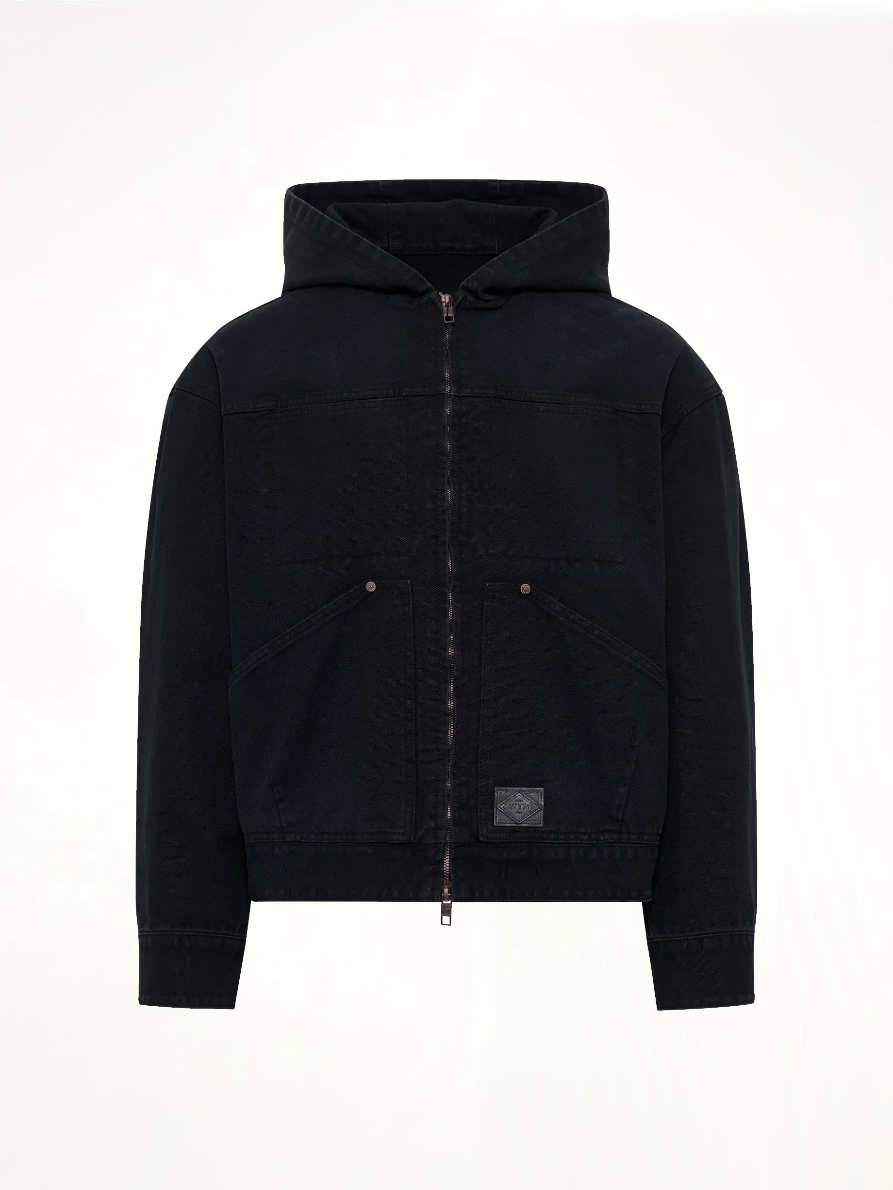 Hooded Work Jacket in Navy - Image 2