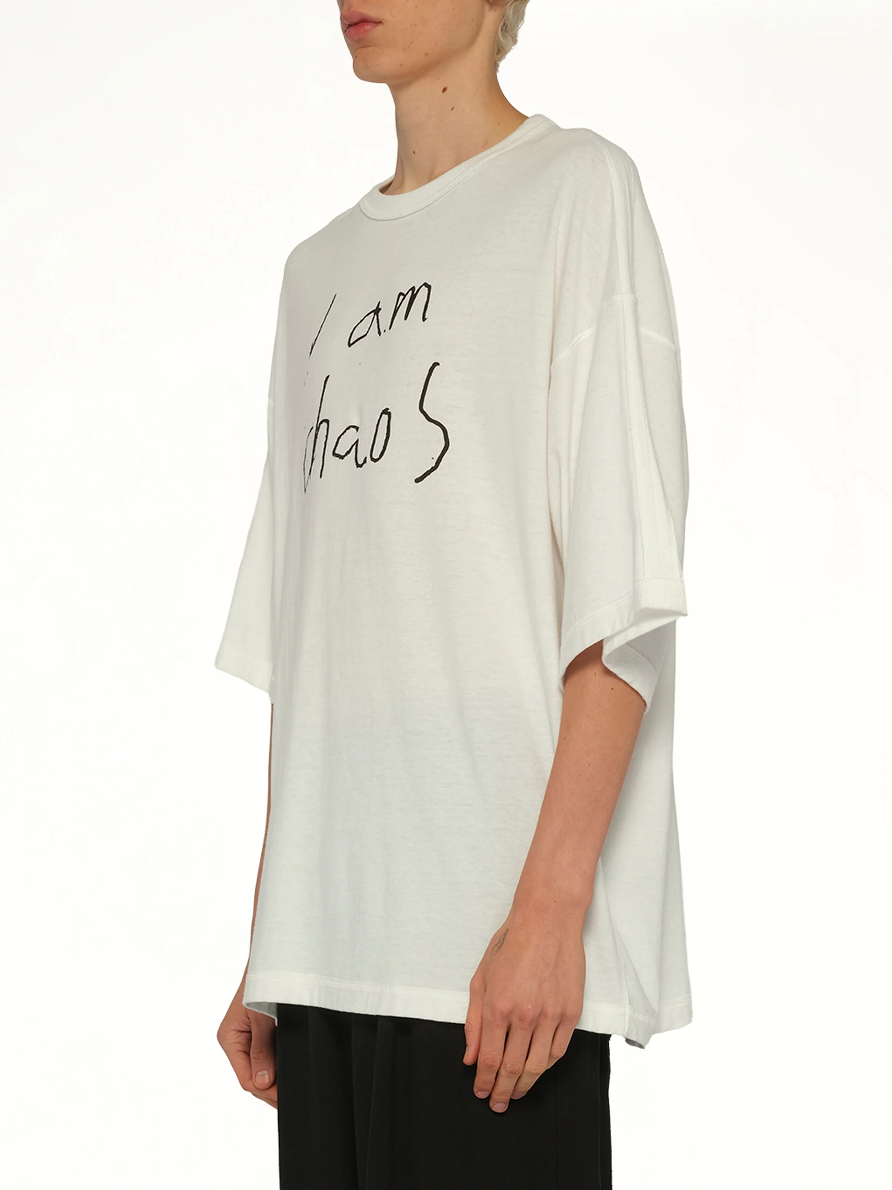 "I am Chaos" T-Shirt in Off White - Image 3