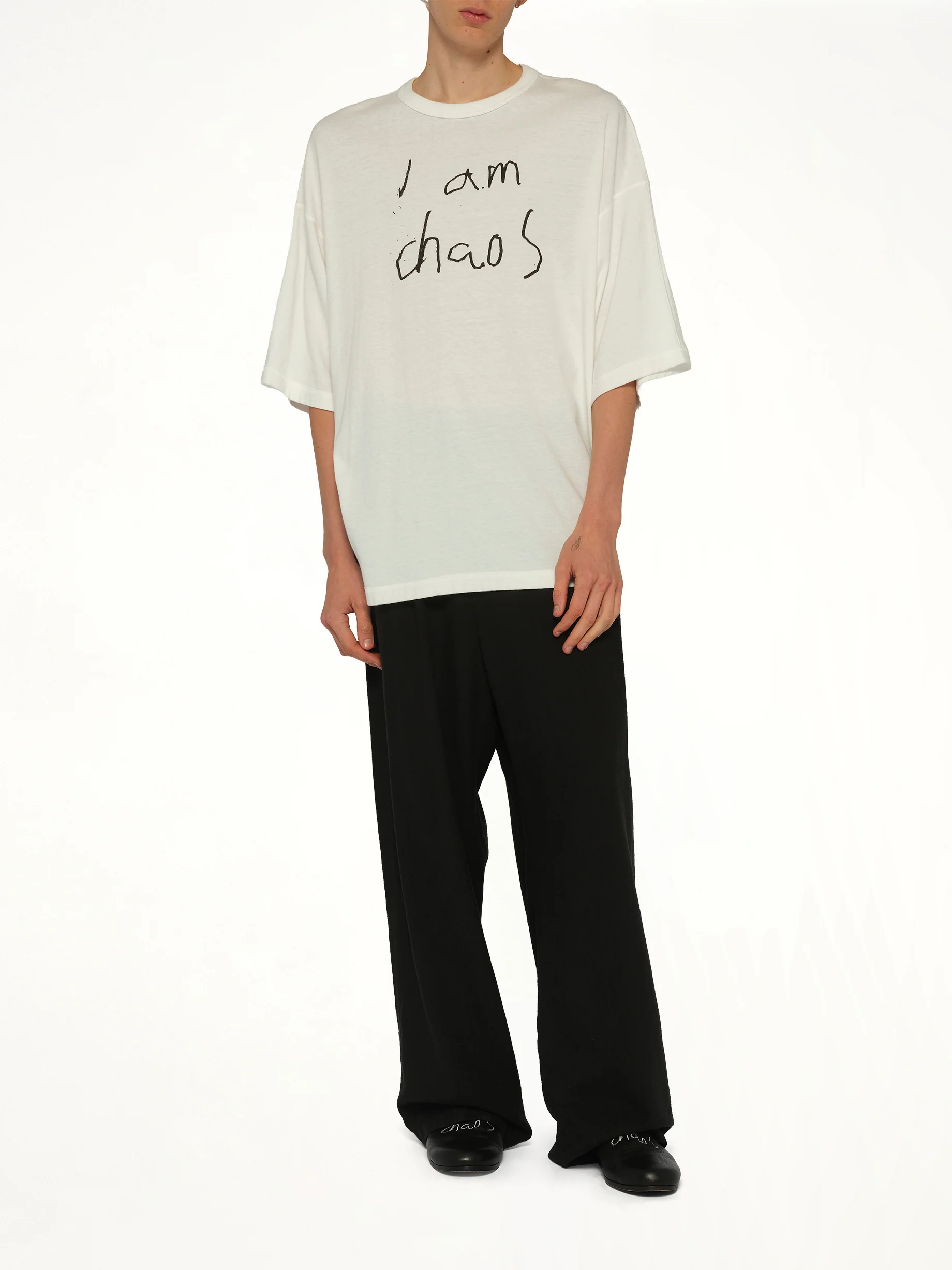 "I am Chaos" T-Shirt in Off White - Image 4