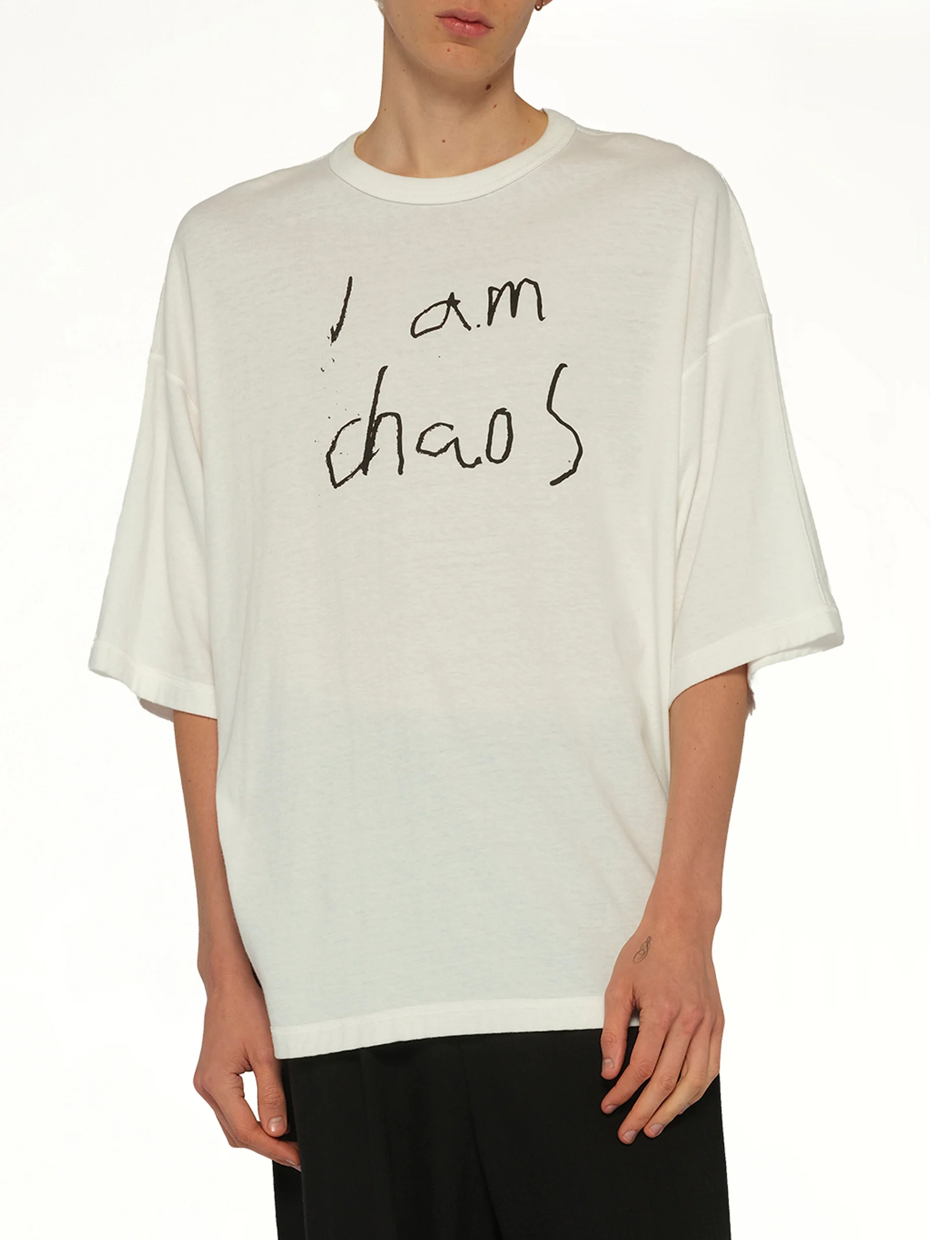 "I am Chaos" T-Shirt in Off White - Image 6