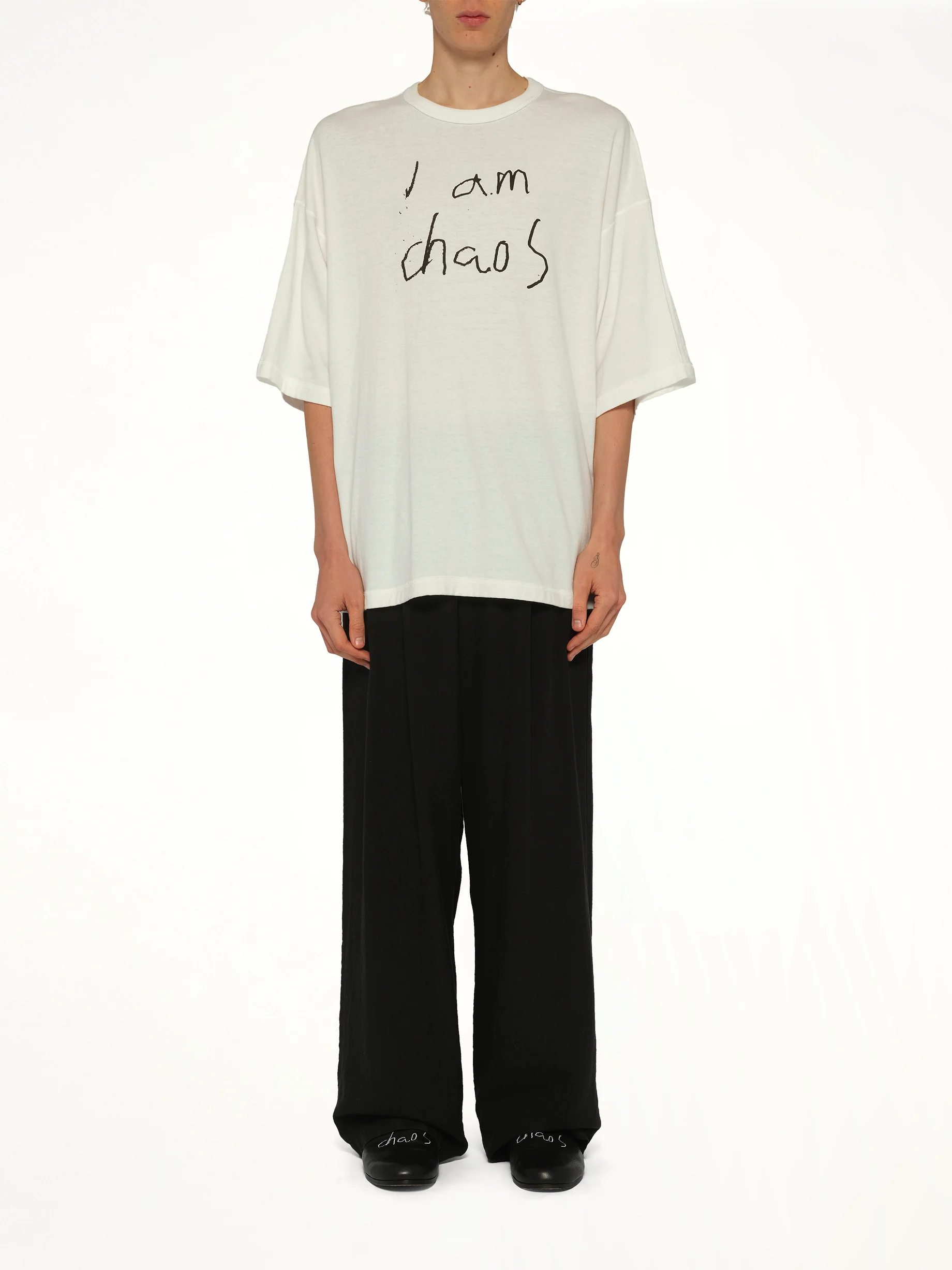"I am Chaos" T-Shirt in Off White - Image 7