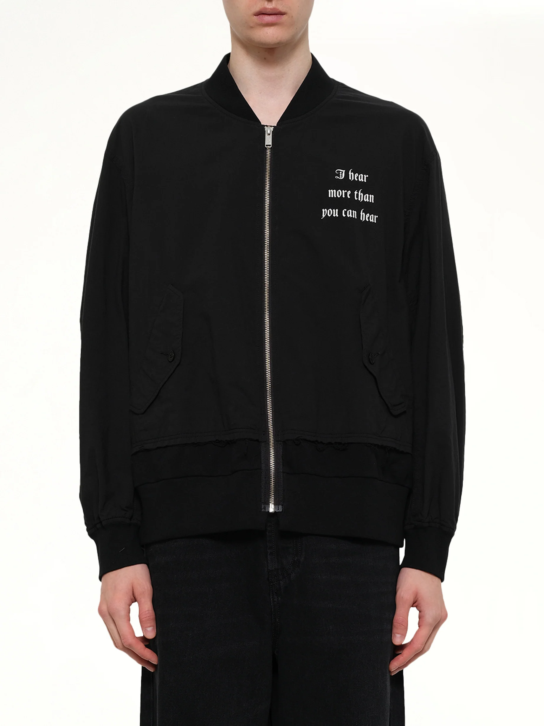 I Hear Bomber Jacket in Black