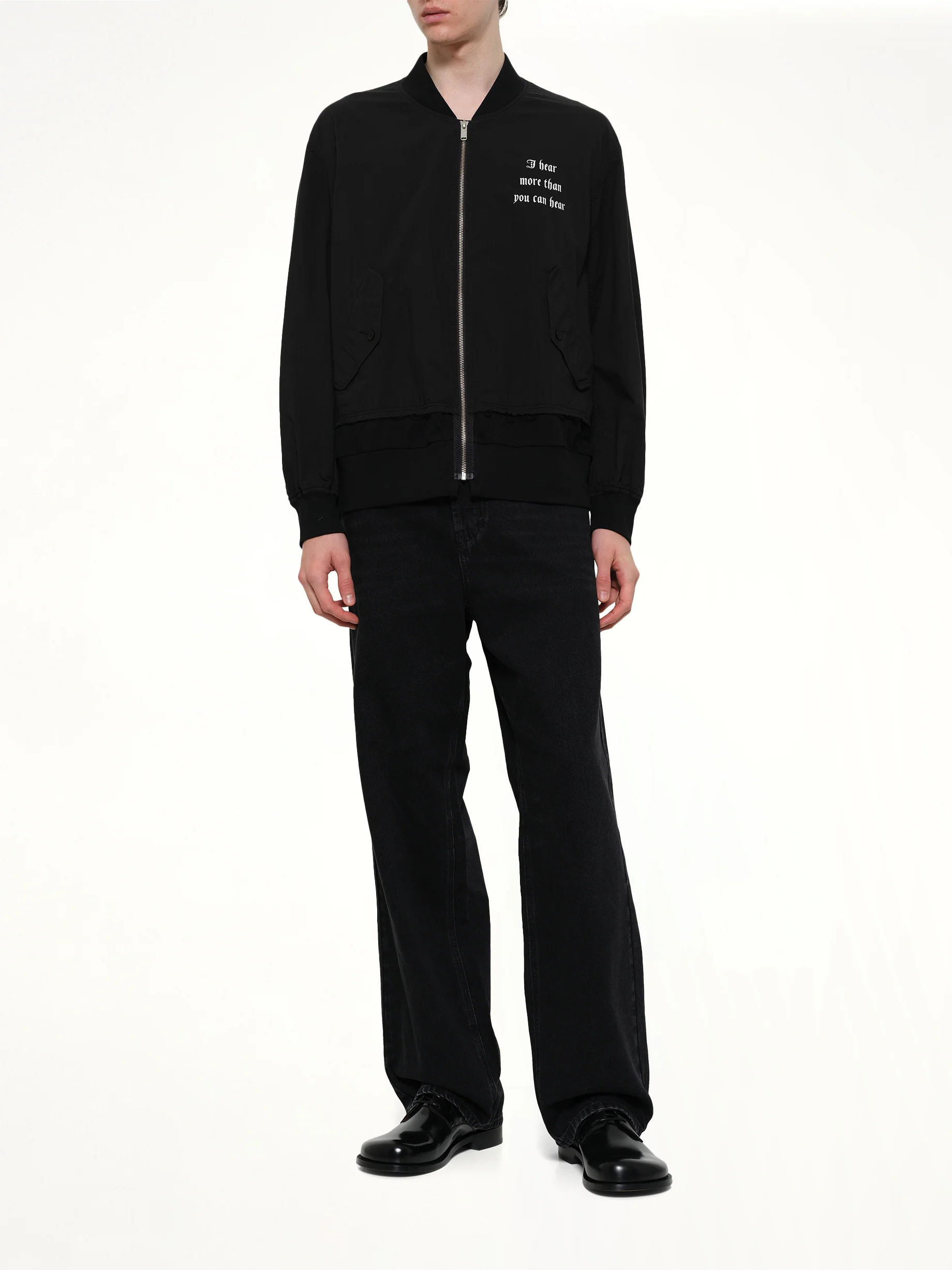 I Hear Bomber Jacket in Black - Image 4