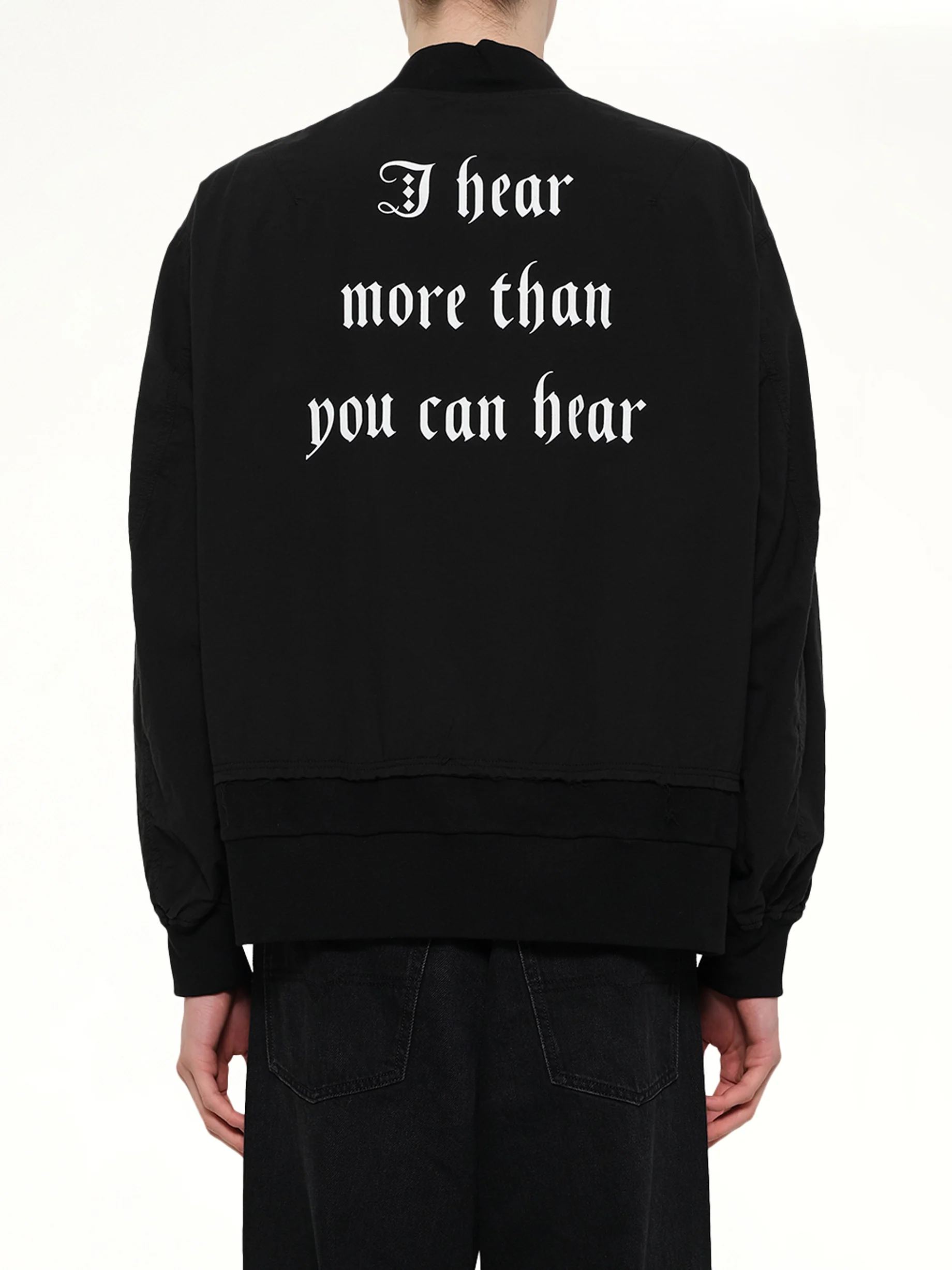 I Hear Bomber Jacket in Black - Image 5