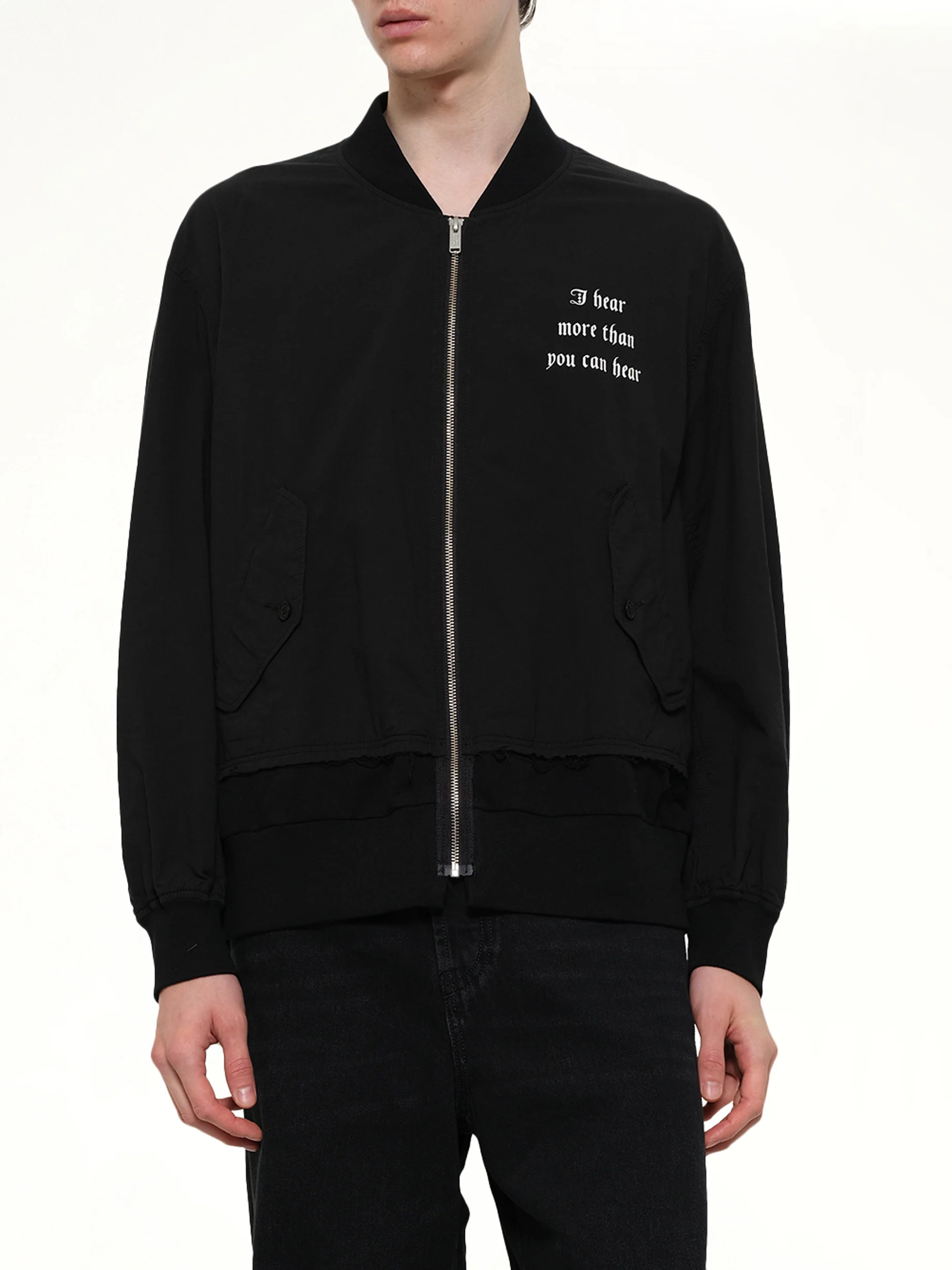 I Hear Bomber Jacket in Black - Image 6