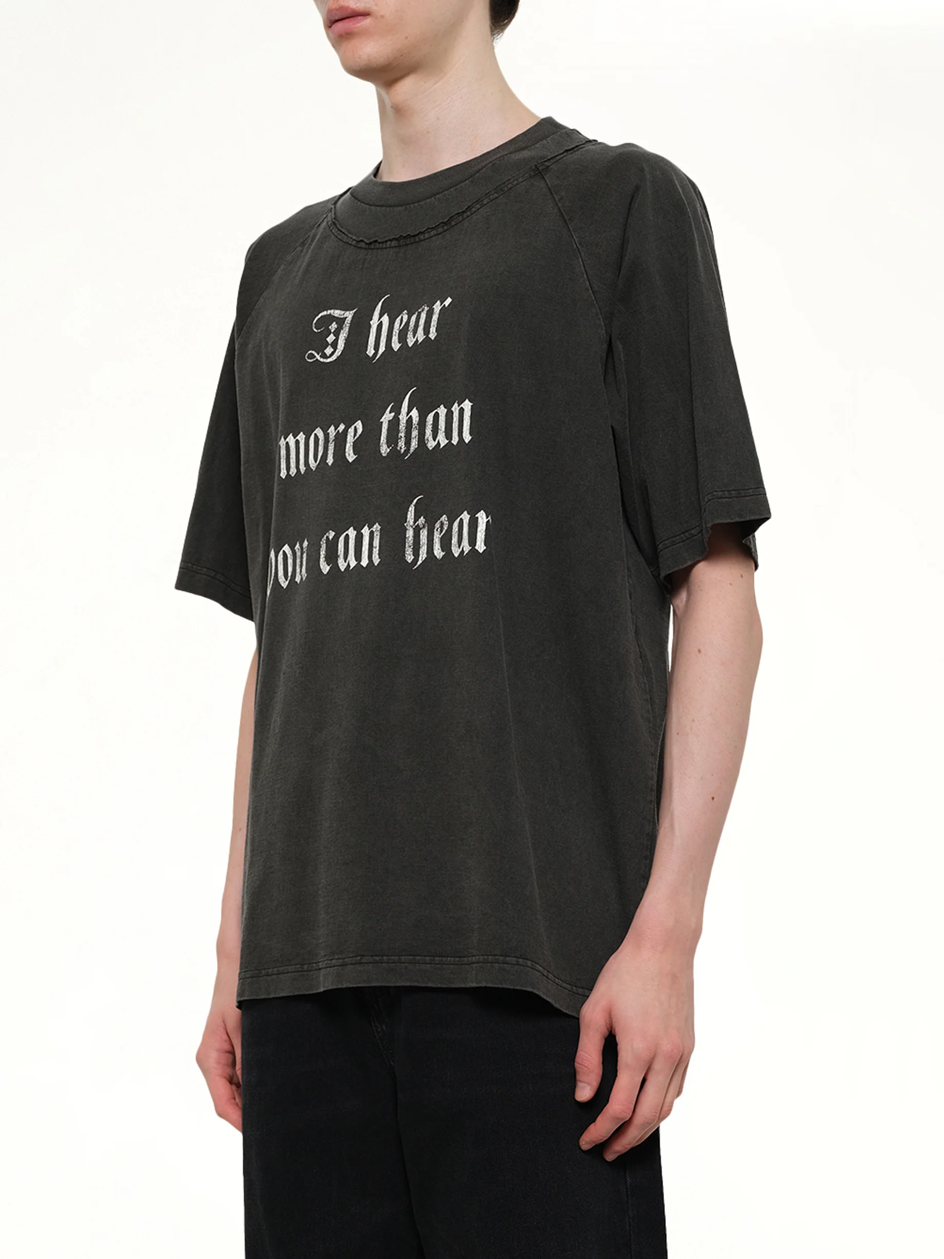 I Hear T-Shirt in Charcoal - Image 3