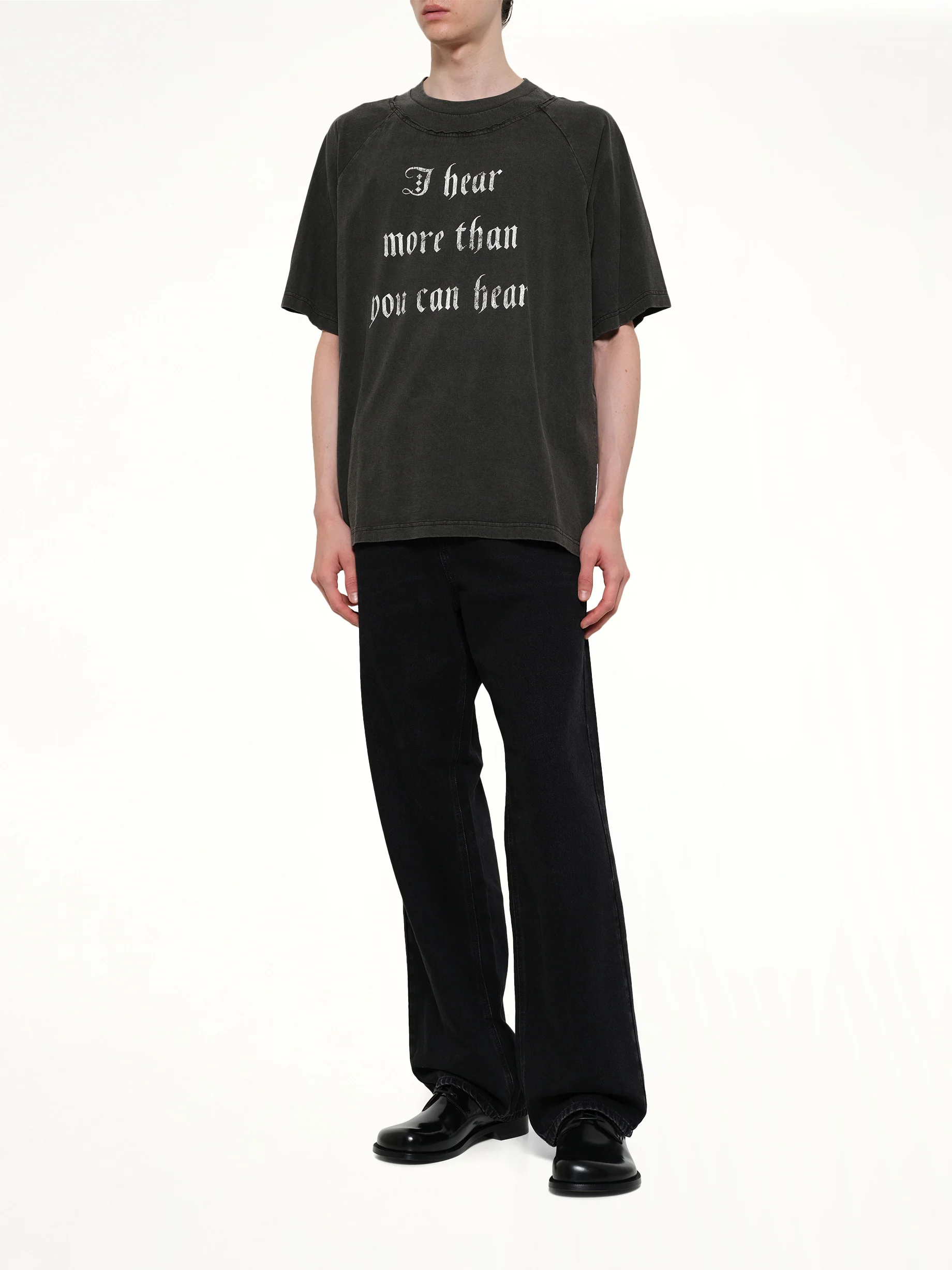 I Hear T-Shirt in Charcoal - Image 4