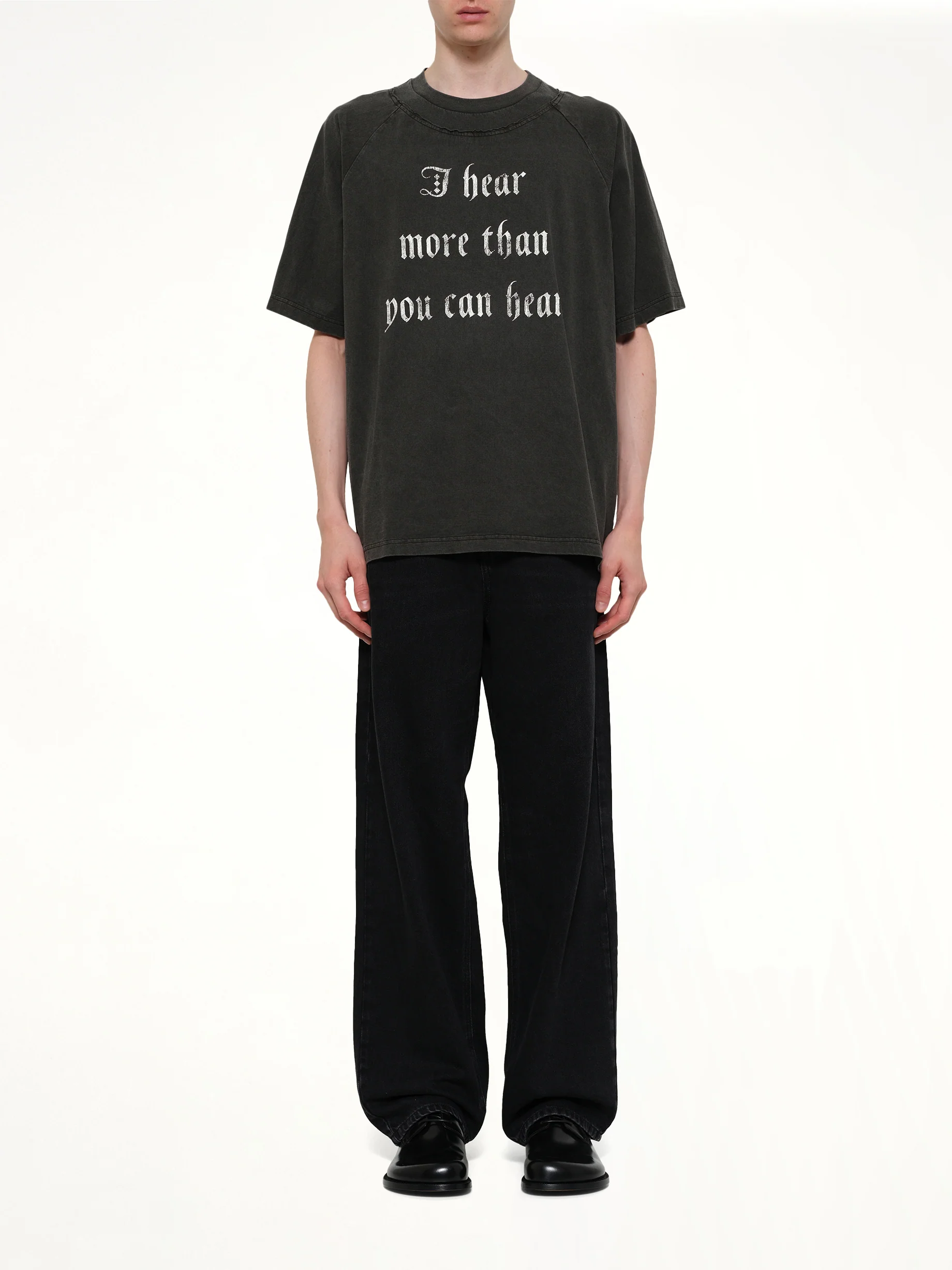I Hear T-Shirt in Charcoal - Image 7