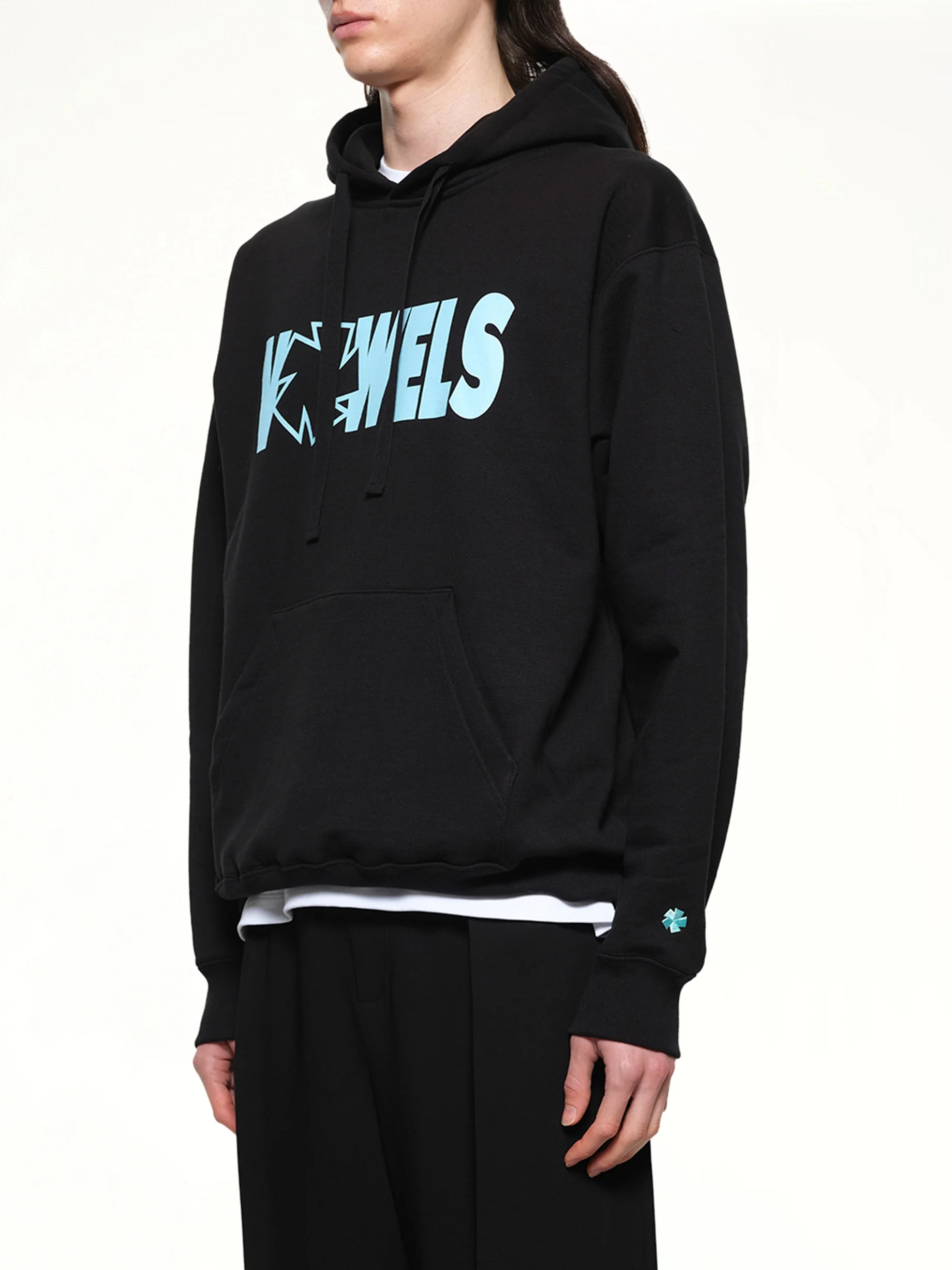 Icon Spell Out Hoodie in Black - Image 3