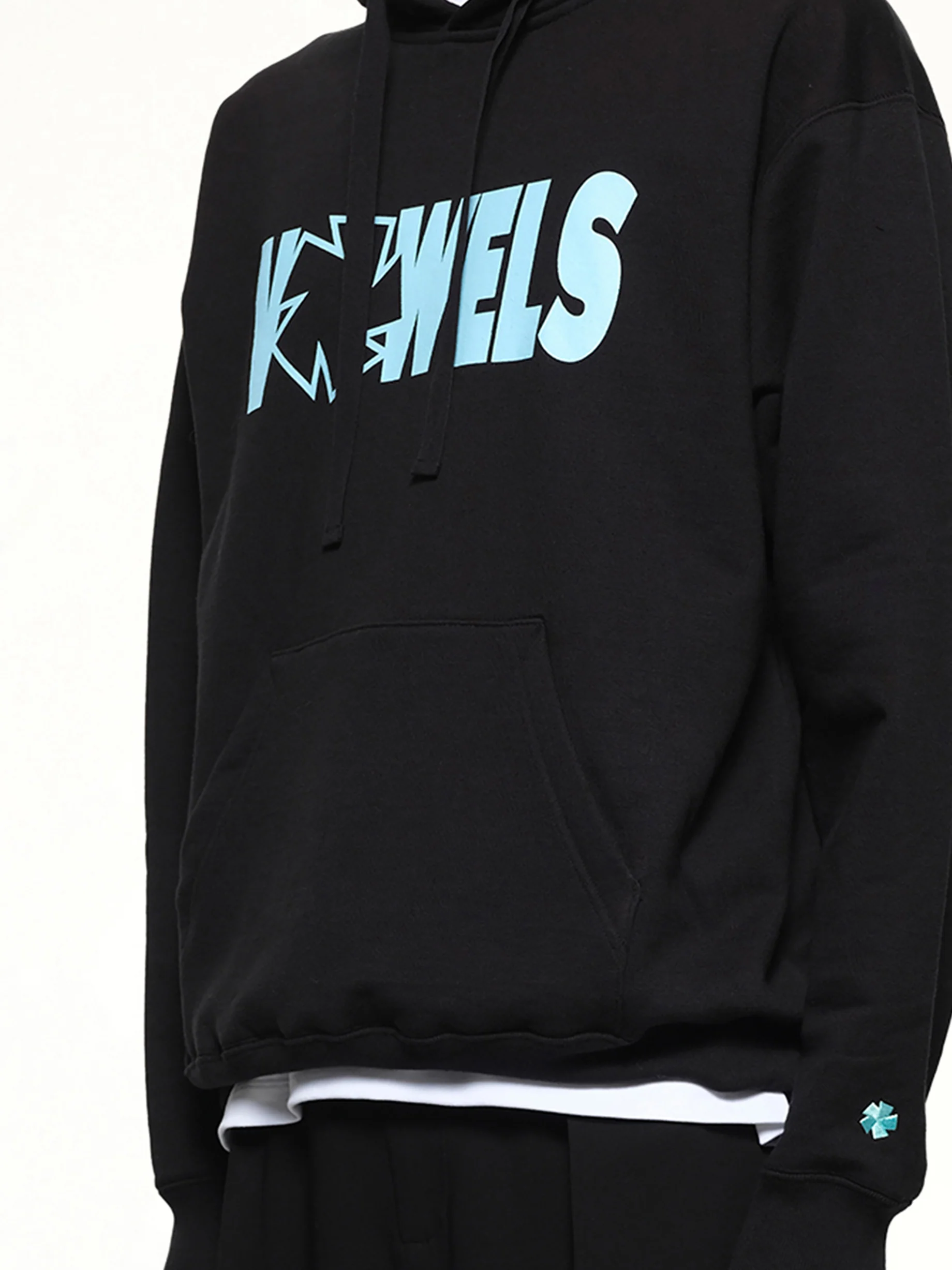 Icon Spell Out Hoodie in Black - Image 6