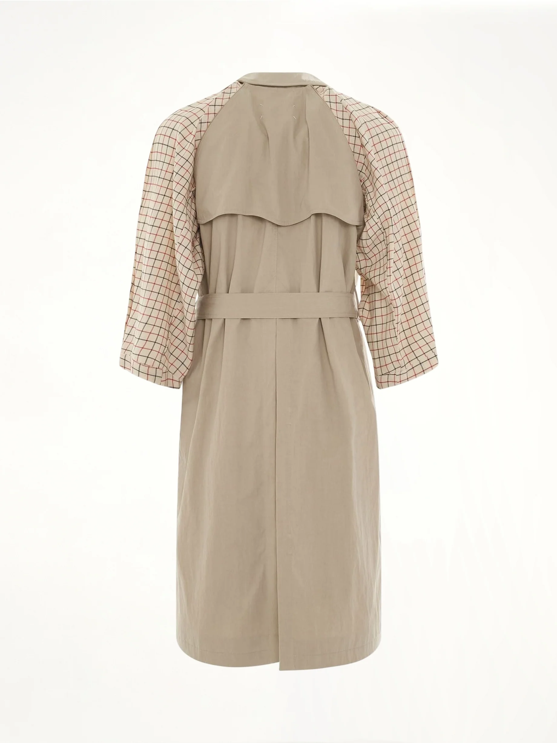 Double Breasted Trench Coat in Sand - Image 4