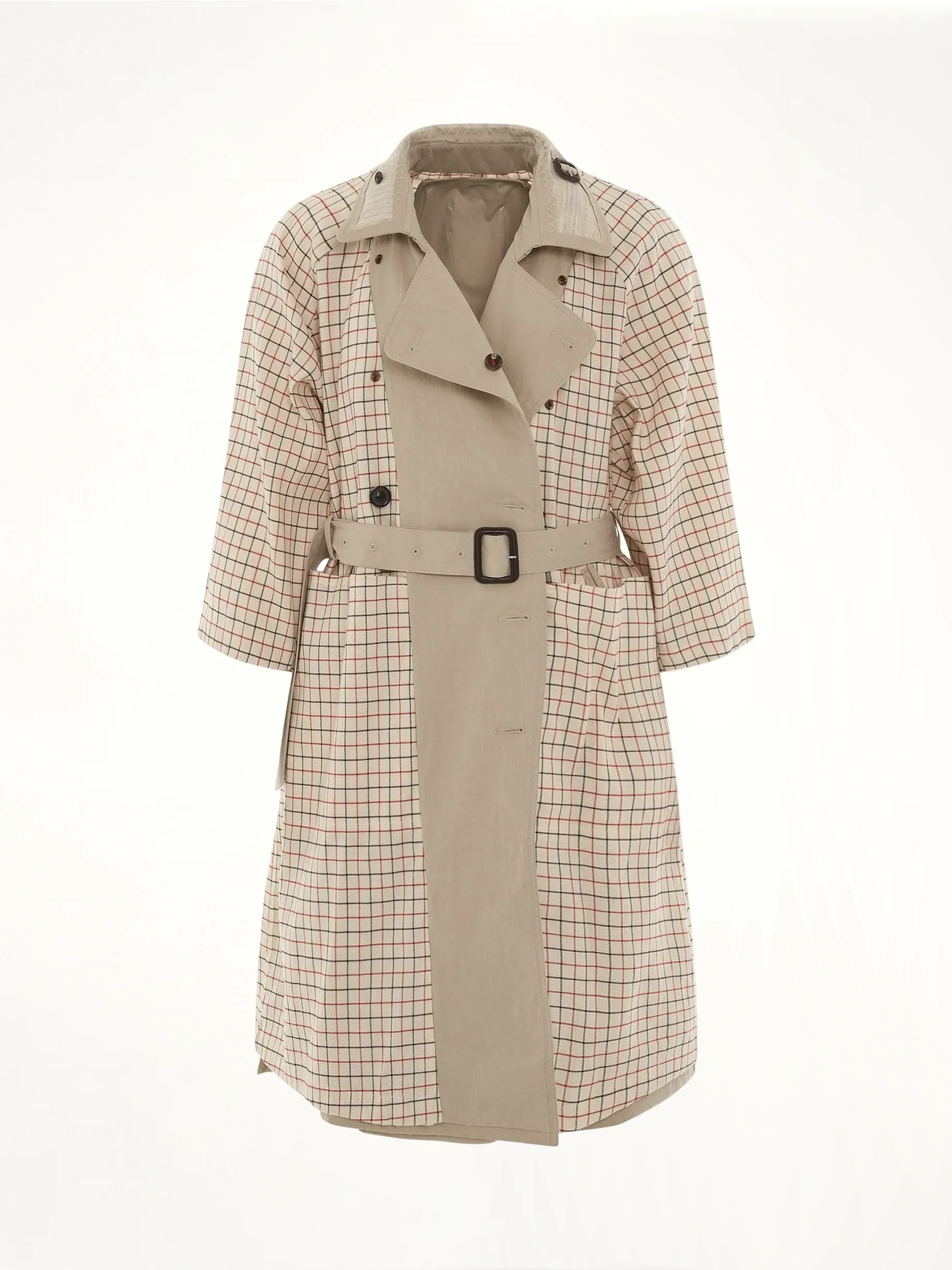 Double Breasted Trench Coat in Sand - Image 5