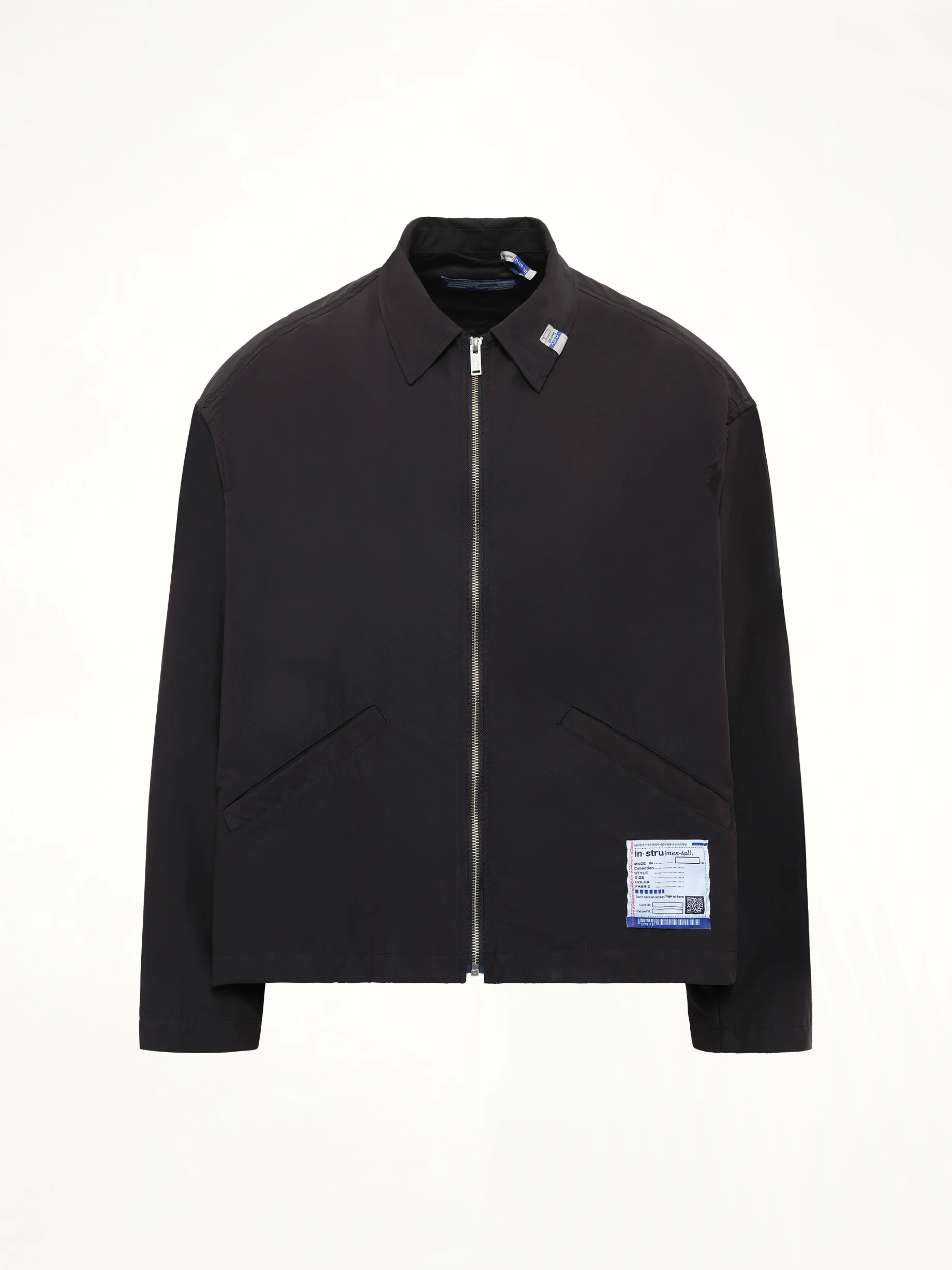 Instrumental Back Twill Zip Blouson in Black - Image 2