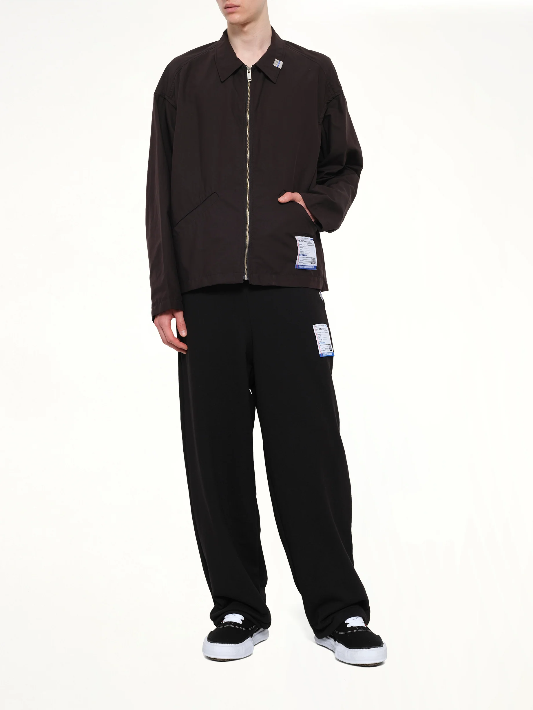 Instrumental Back Twill Zip Blouson in Black - Image 4