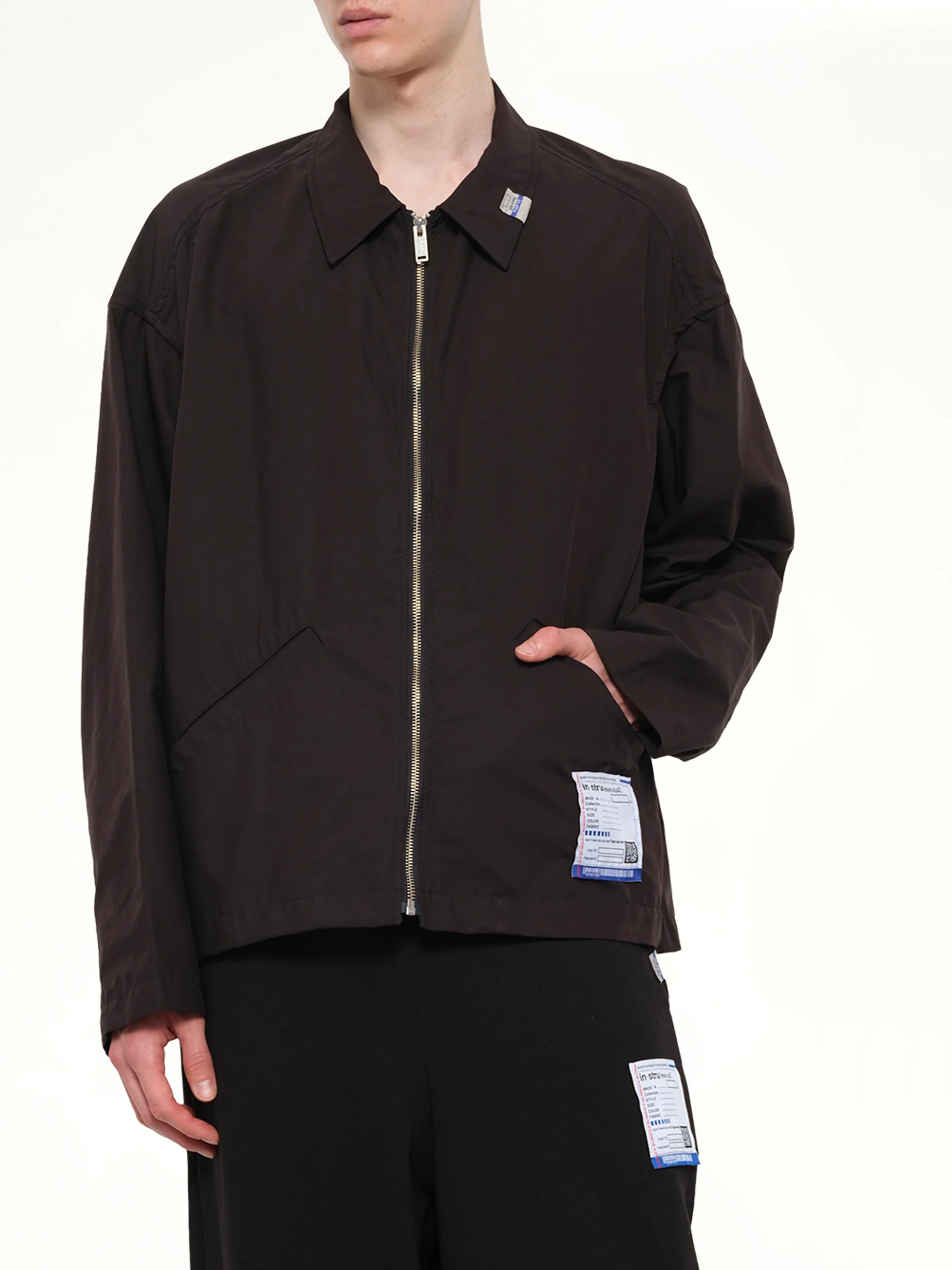Instrumental Back Twill Zip Blouson in Black - Image 6