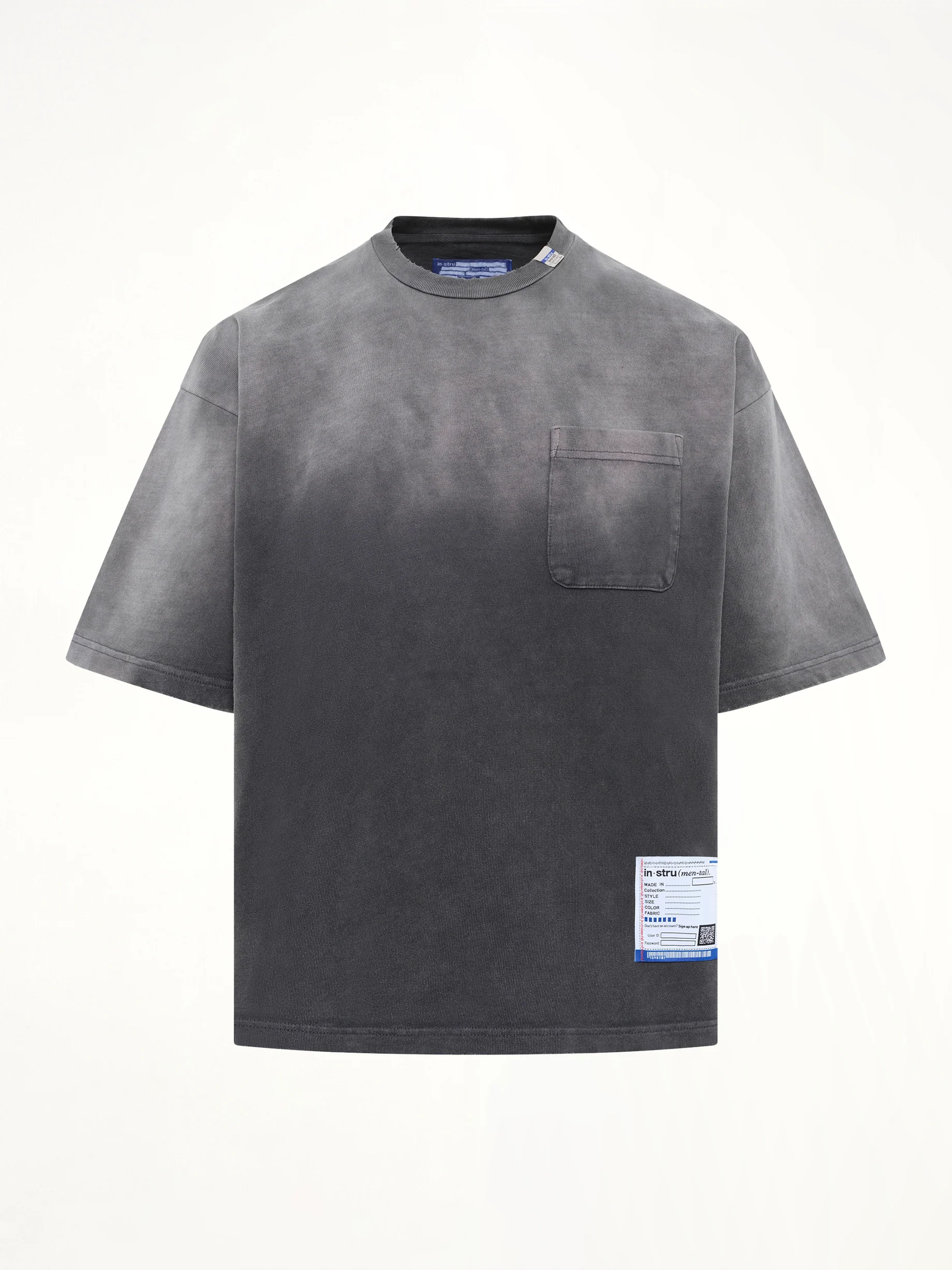 Instrumental Distressed SS T-Shirt in Black - Image 2