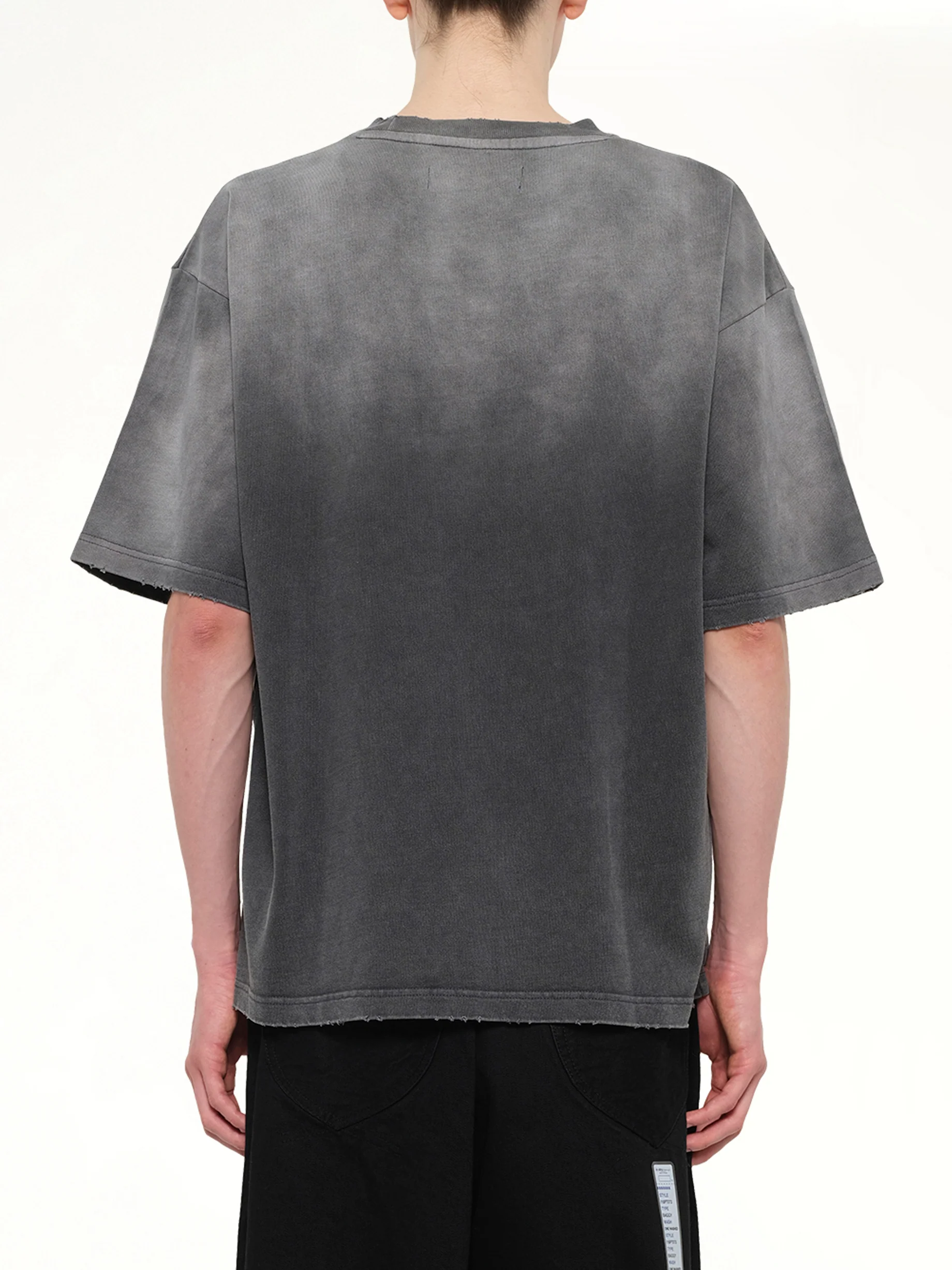 Instrumental Distressed SS T-Shirt in Black - Image 5