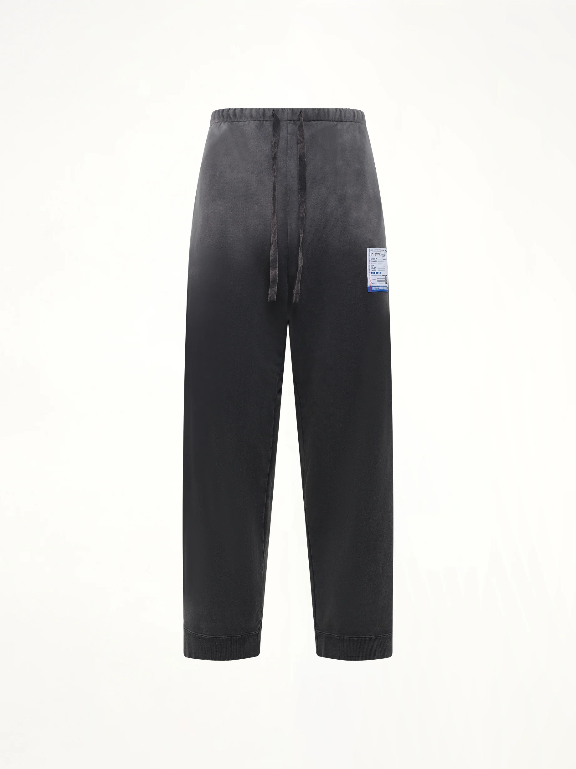 Instrumental French Terry Distressed Easy Pants in Black - Image 2