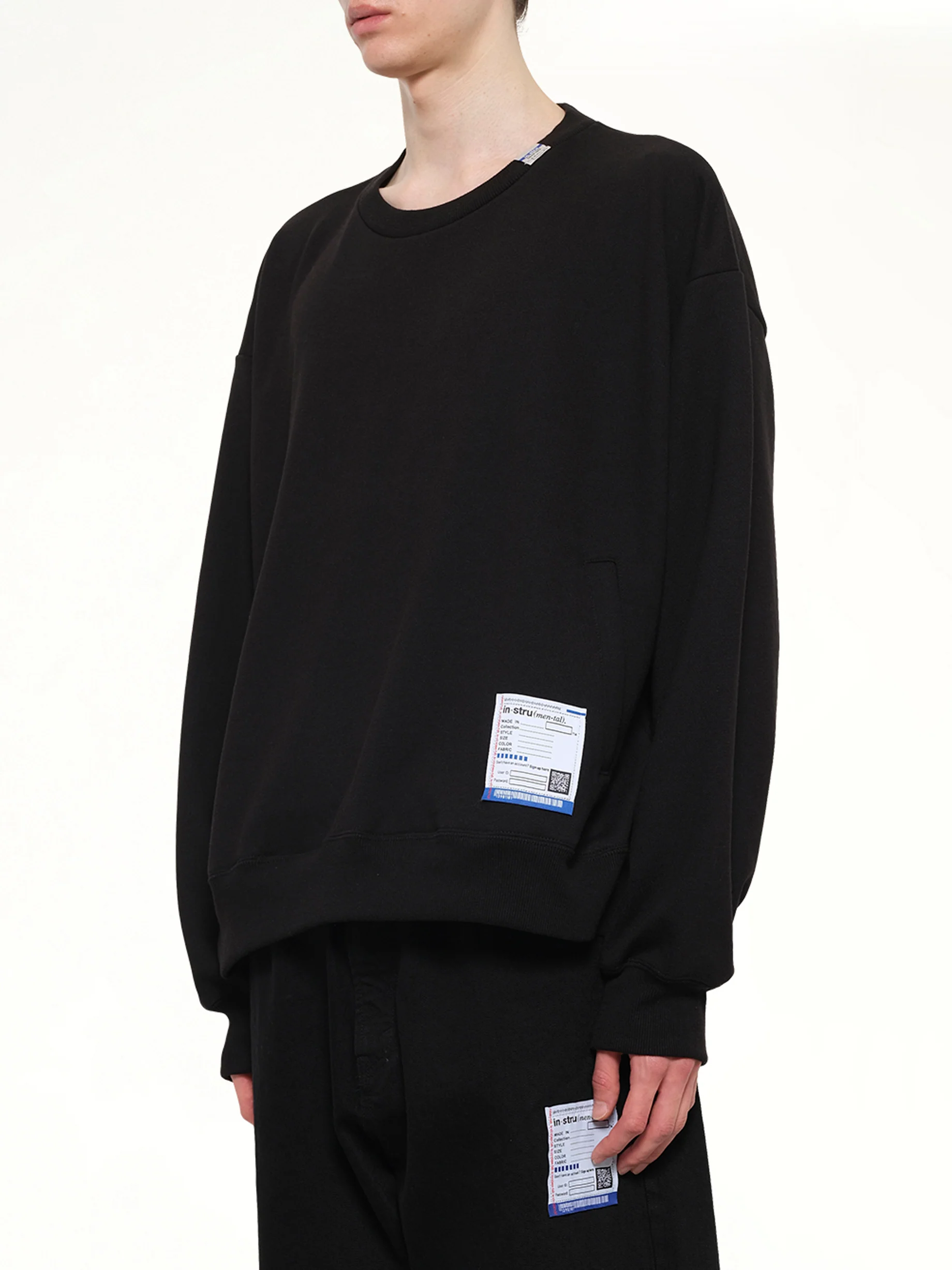 Instrumental Heavy Weight French Terry Sweatshirt in Black - Image 3