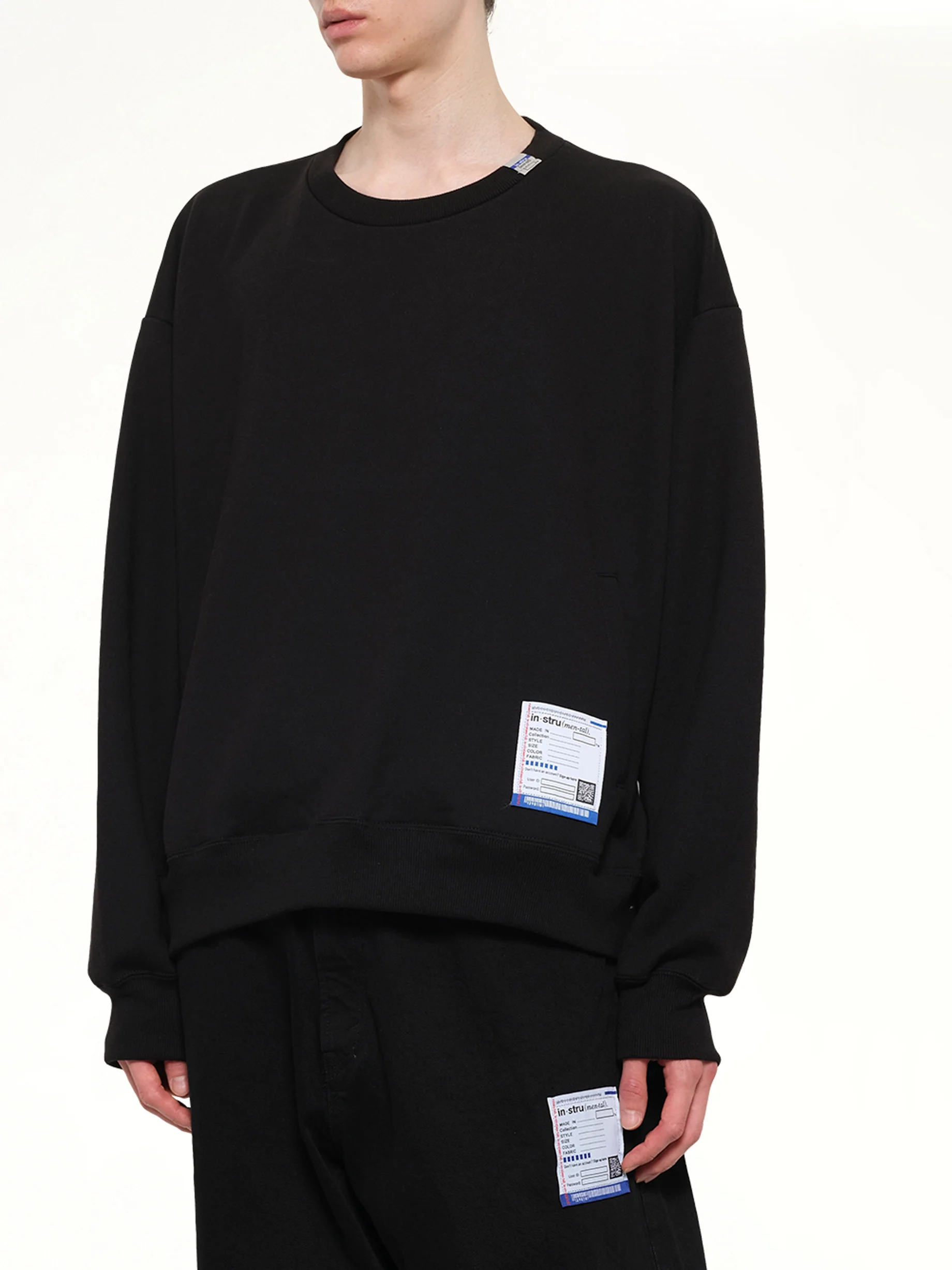 Instrumental Heavy Weight French Terry Sweatshirt in Black - Image 6
