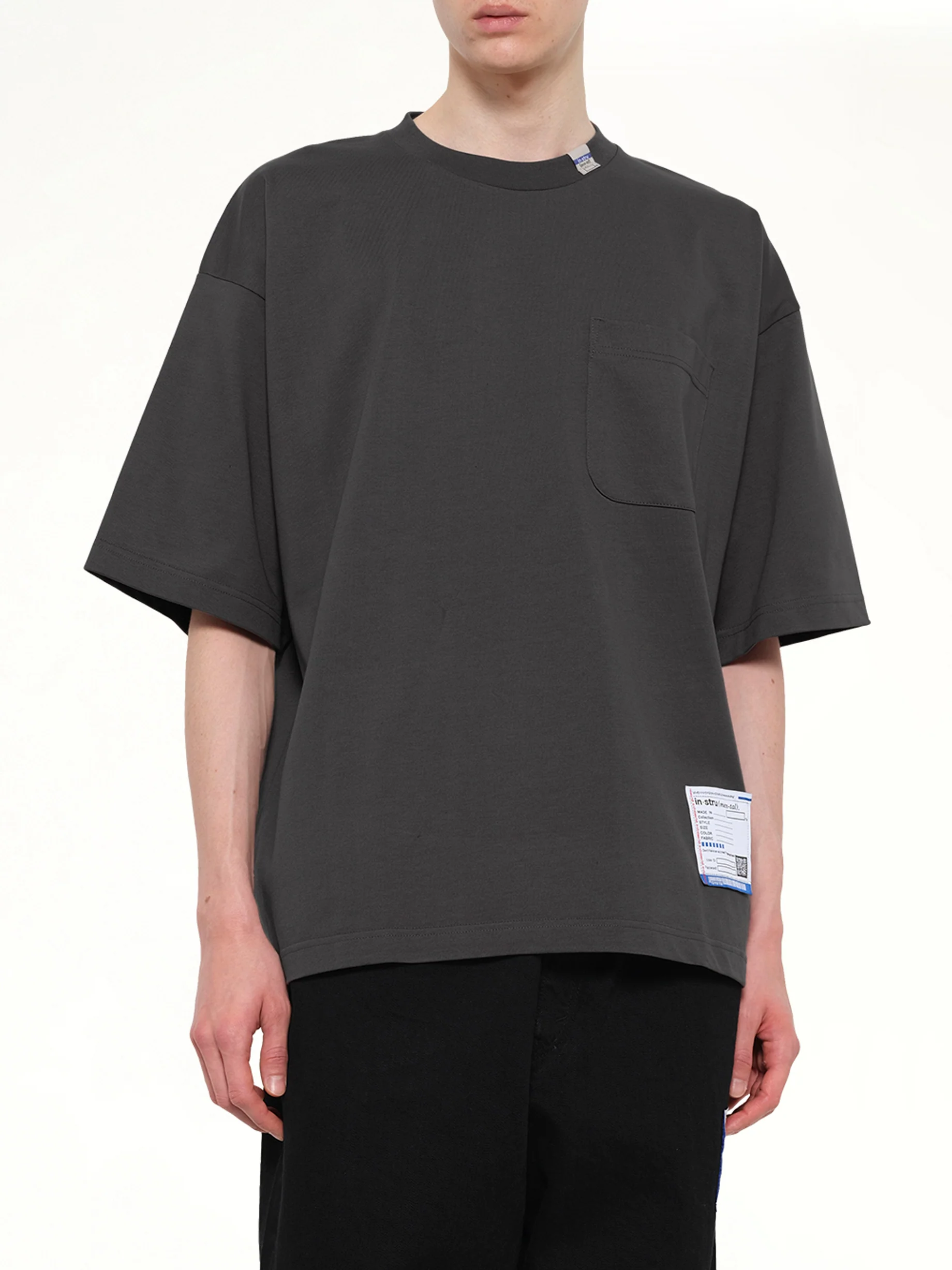 Instrumental Heavy Weight Pocket T-Shirt in Dark Gray - Image 6