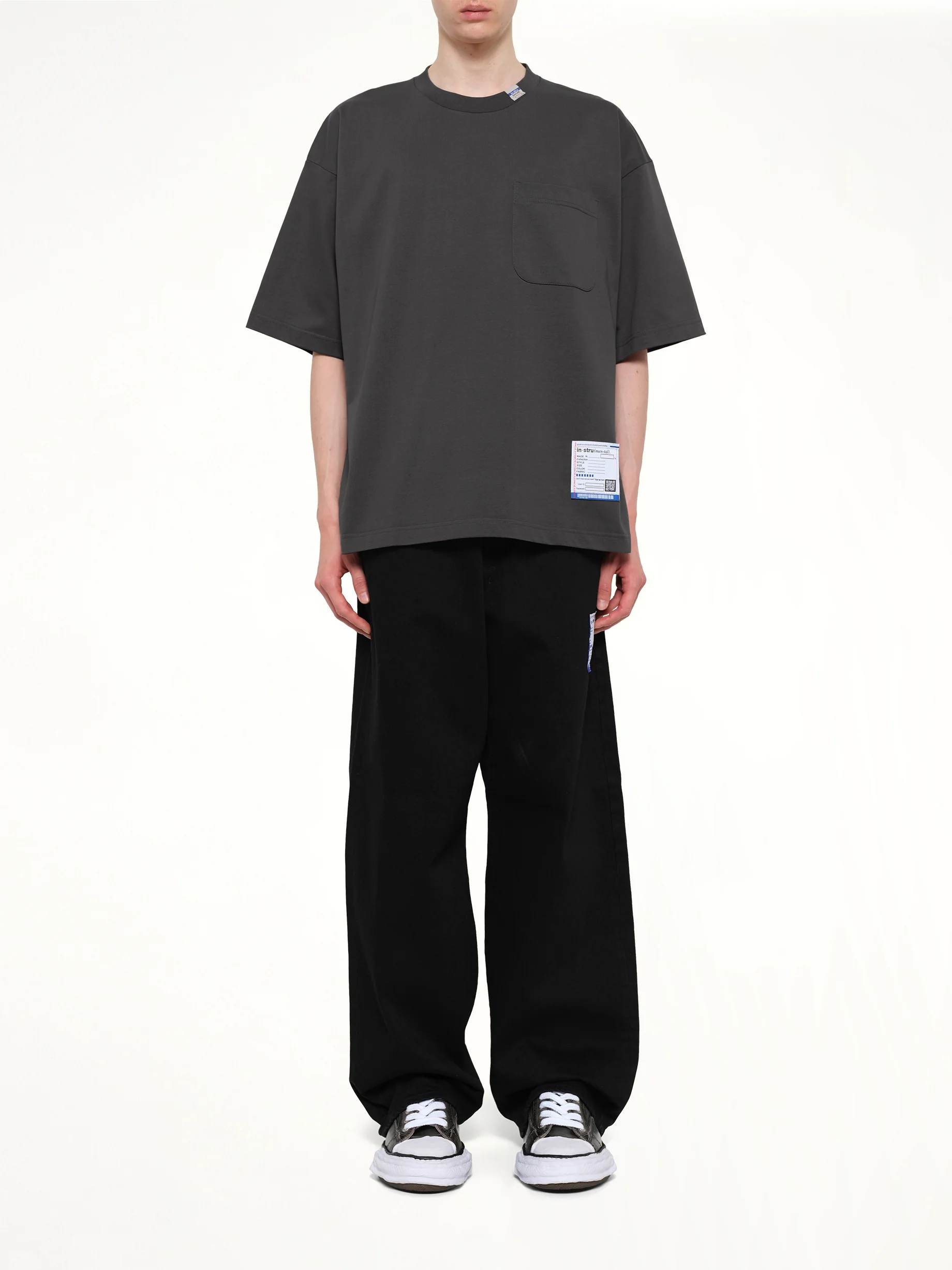 Instrumental Heavy Weight Pocket T-Shirt in Dark Gray - Image 7