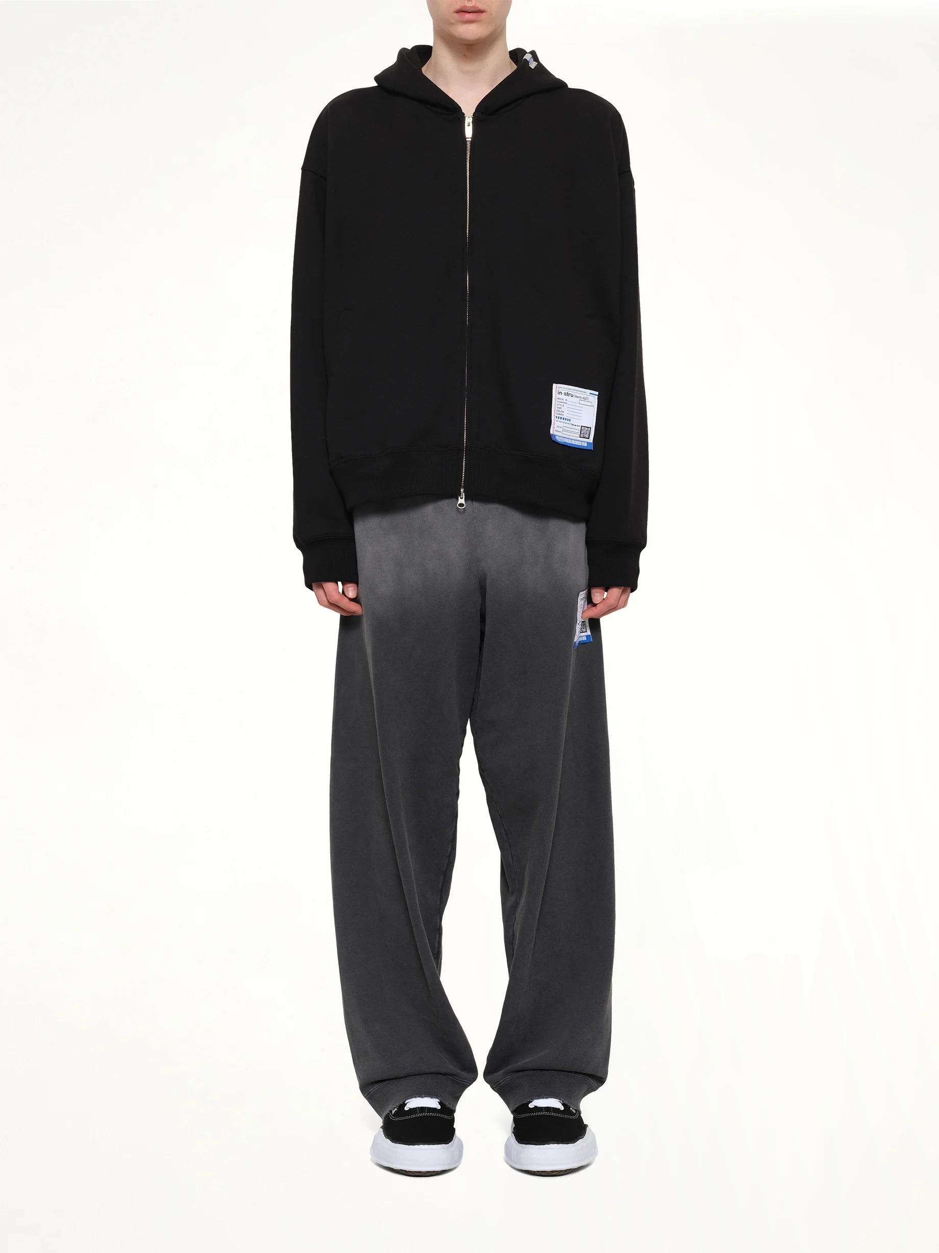 Instrumental Heavy Weight Zip Hoodie in Black - Image 7
