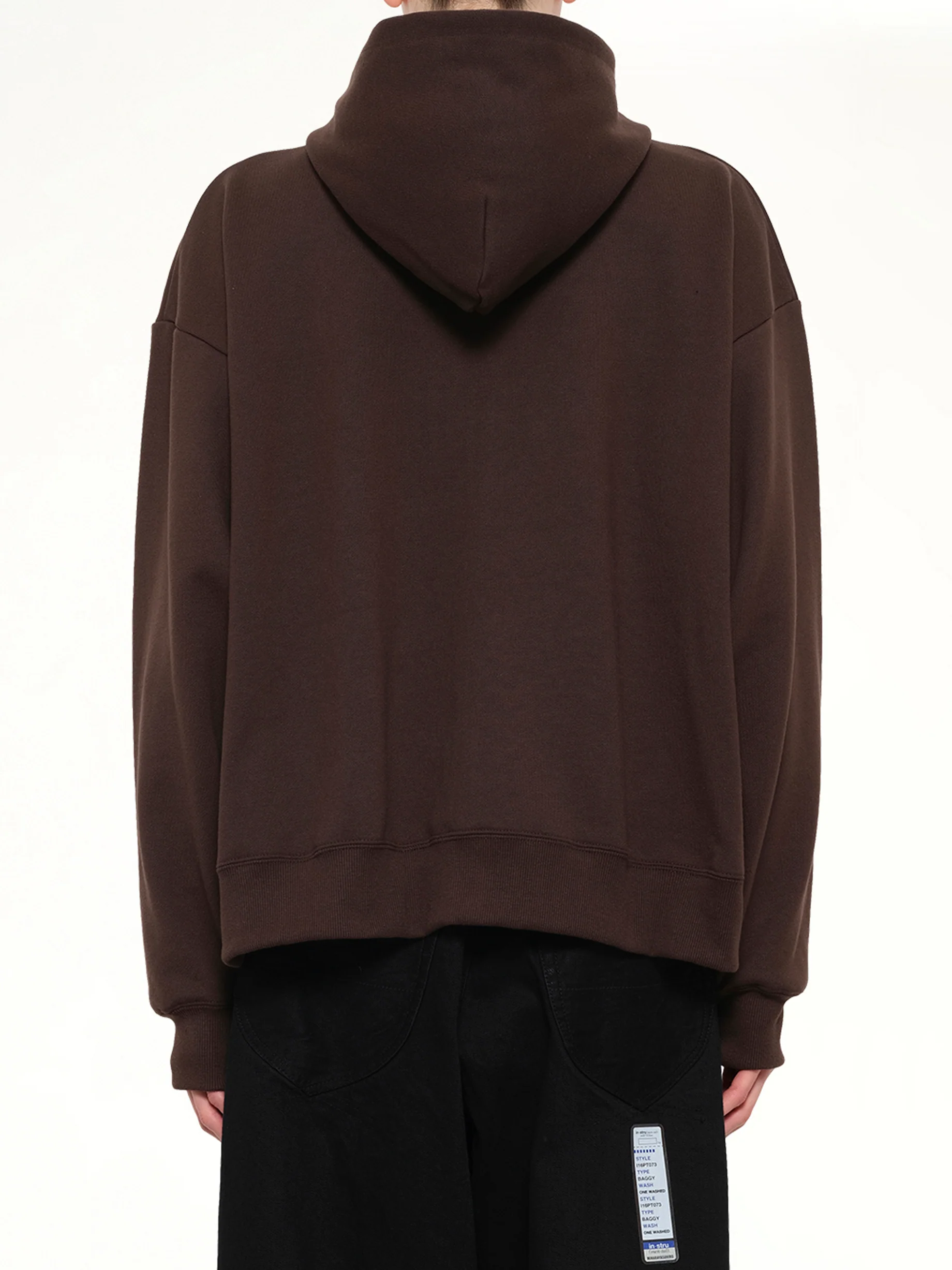 Instrumental Heavy Weight Zip Hoodie in Brown - Image 5