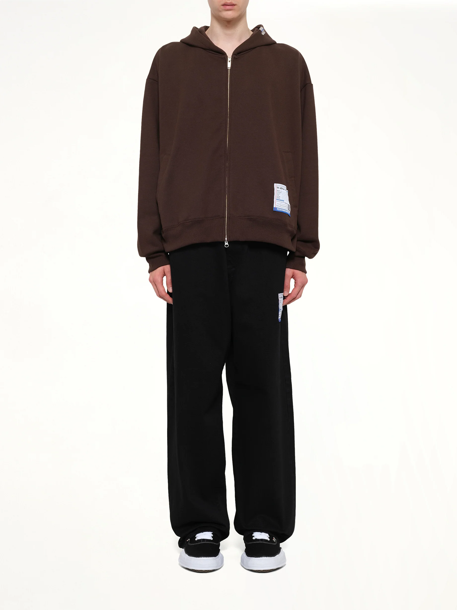 Instrumental Heavy Weight Zip Hoodie in Brown - Image 7