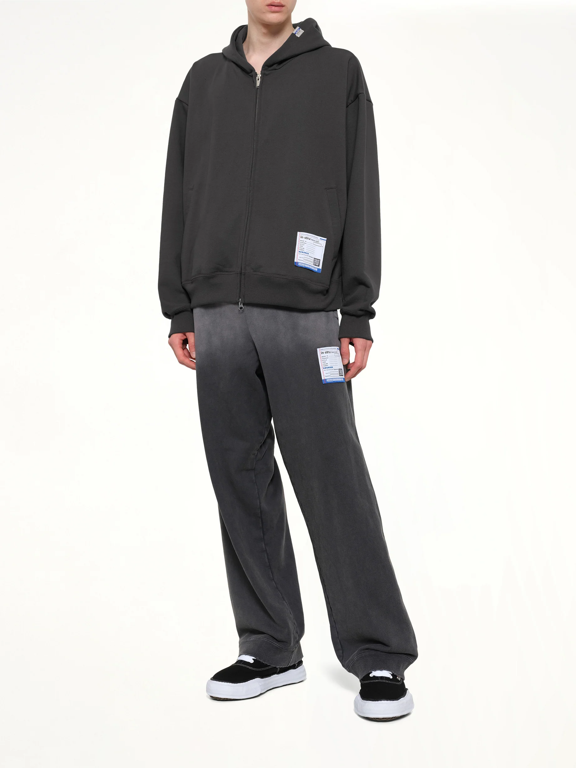 Instrumental Heavy Weight Zip Hoodie in Dark Gray - Image 4