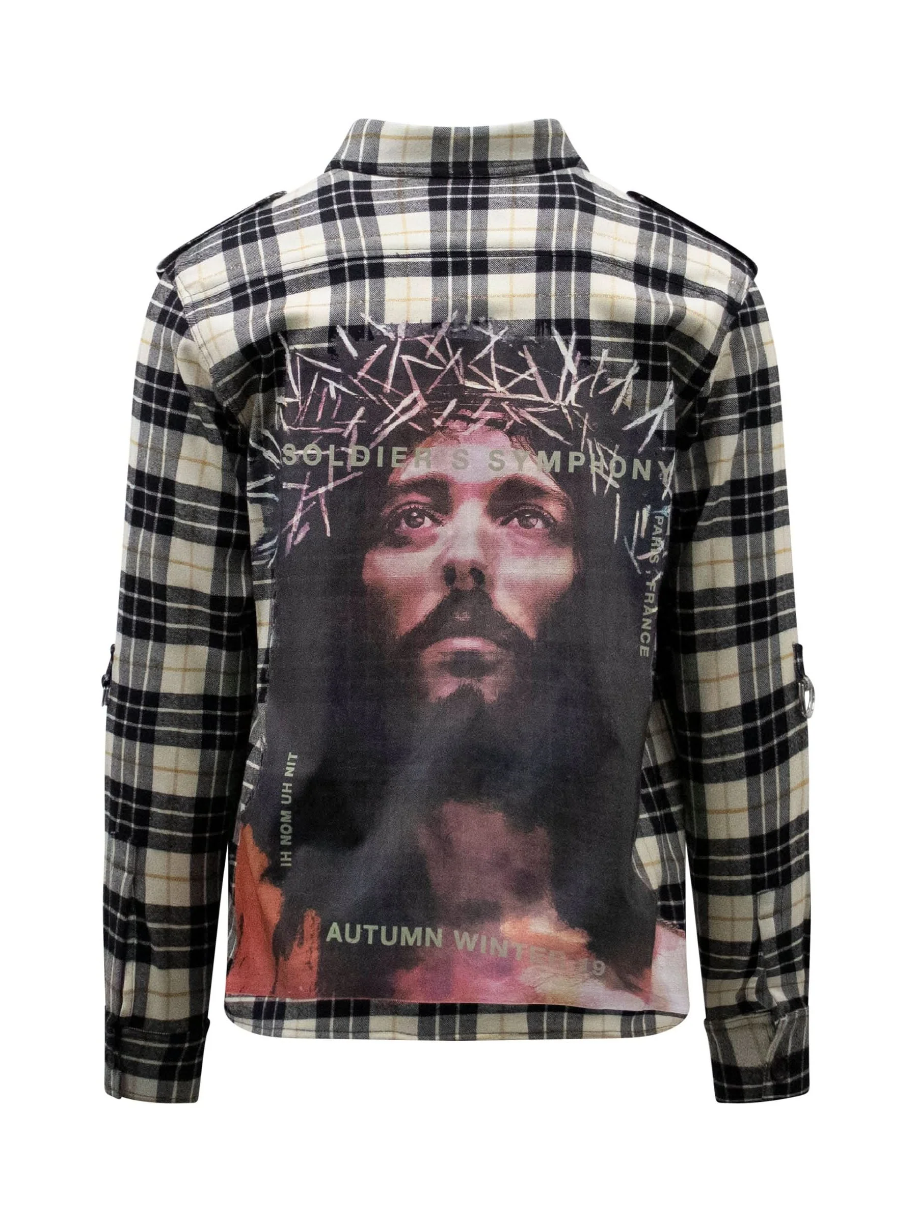 Jesus Shirt in Black Check - Image 4