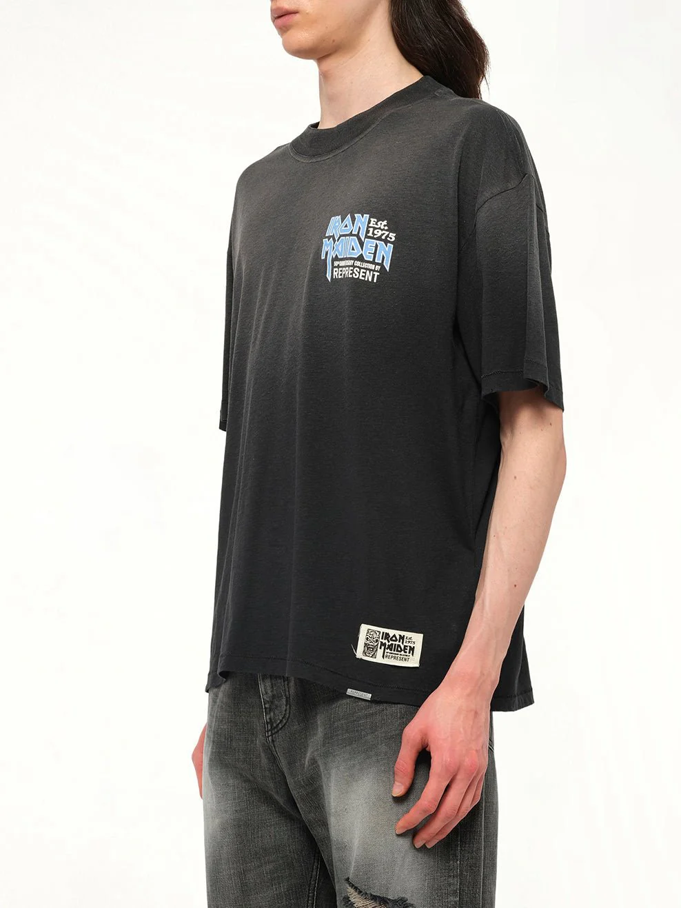 Iron Maiden Anniversary T-Shirt in Stained Black - Image 3