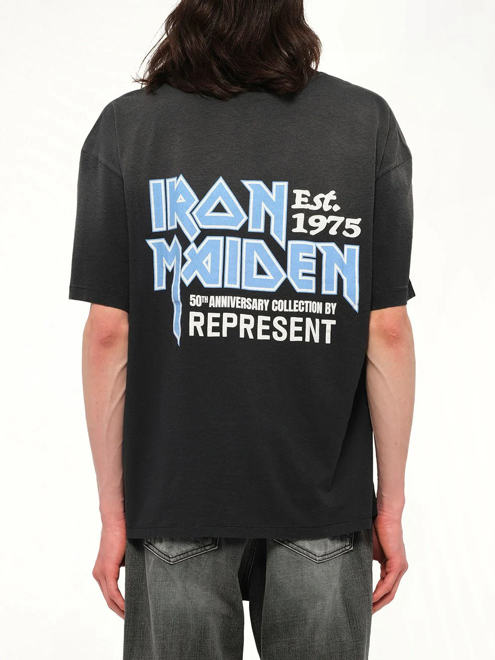 Iron Maiden Anniversary T-Shirt in Stained Black - Image 5