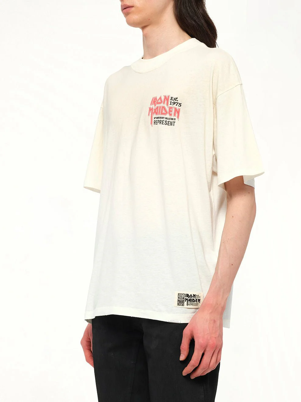 Iron Maiden Anniversary T-Shirt in Washed Ecru - Image 3