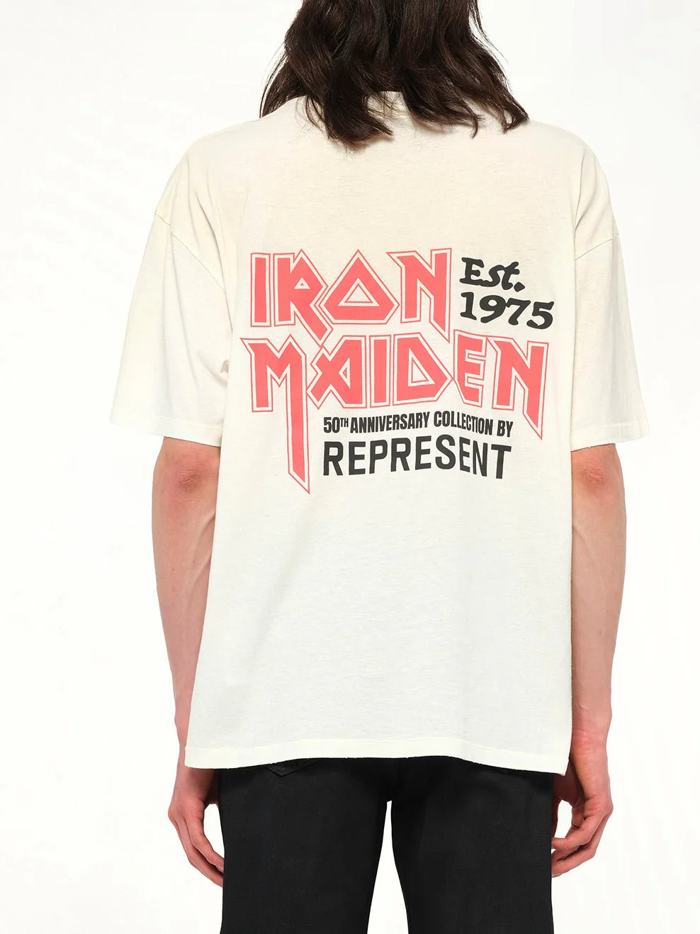 Iron Maiden Anniversary T-Shirt in Washed Ecru - Image 5