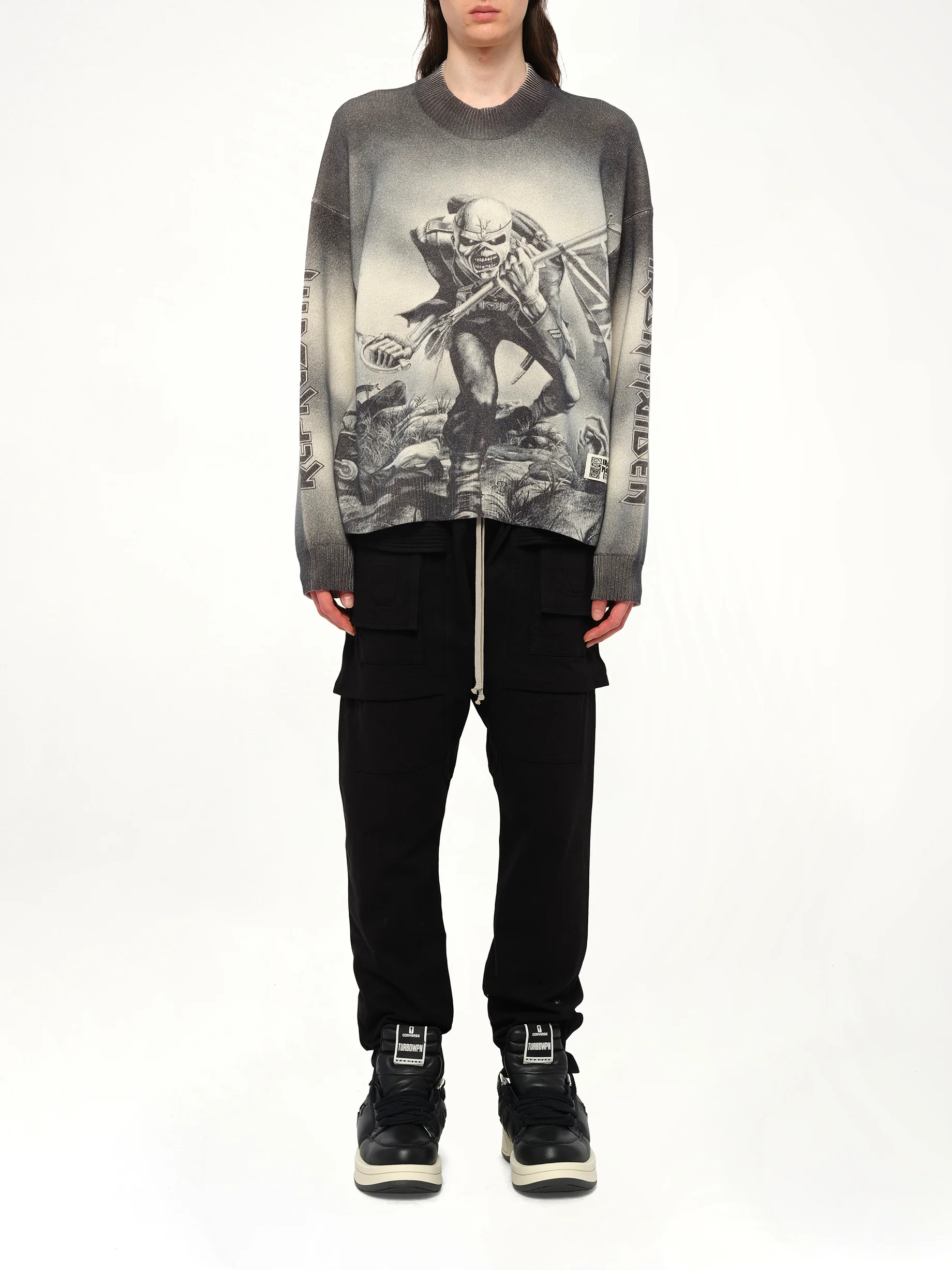 Iron Maiden Trooper Knit Sweater in Sunfade Grey - Image 7