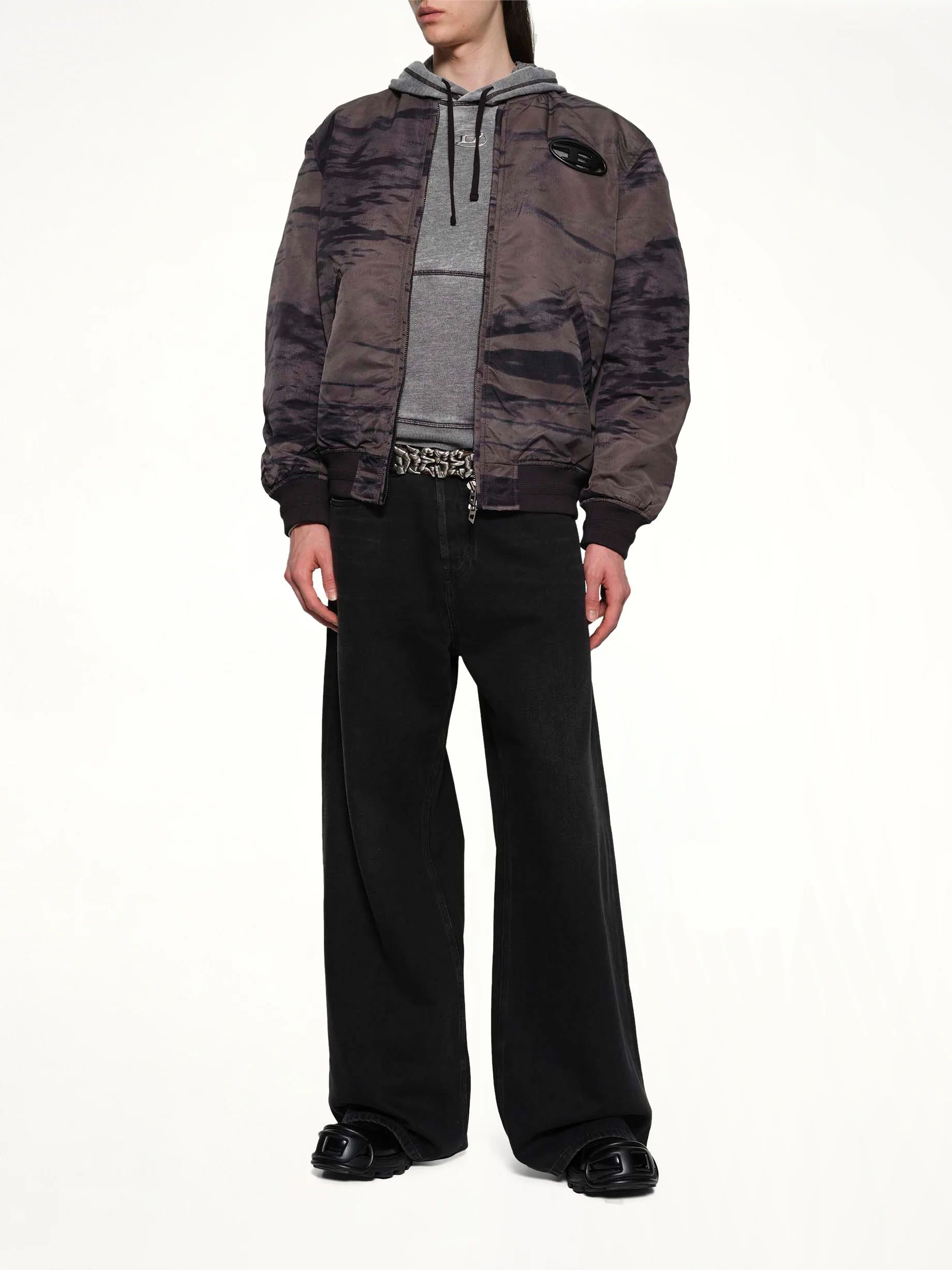 J-KEPES-DLBZ Jacket in Black/Dark Grey - Image 4
