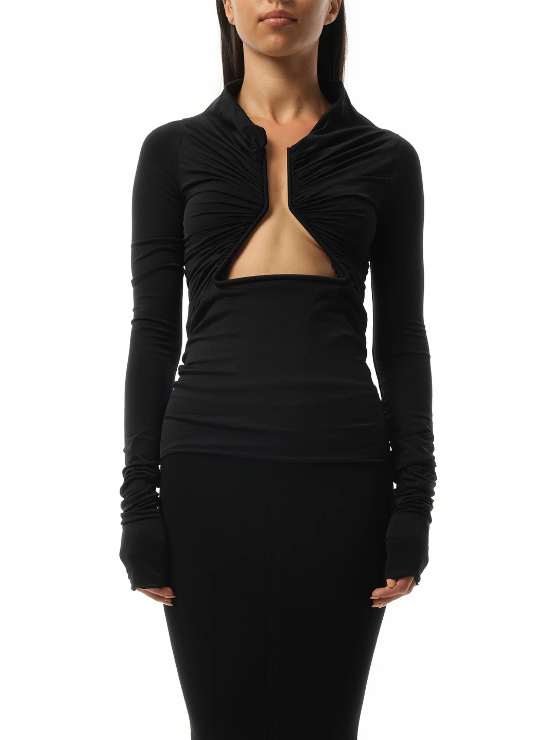 Jersey Long Sleeve Prong in Black