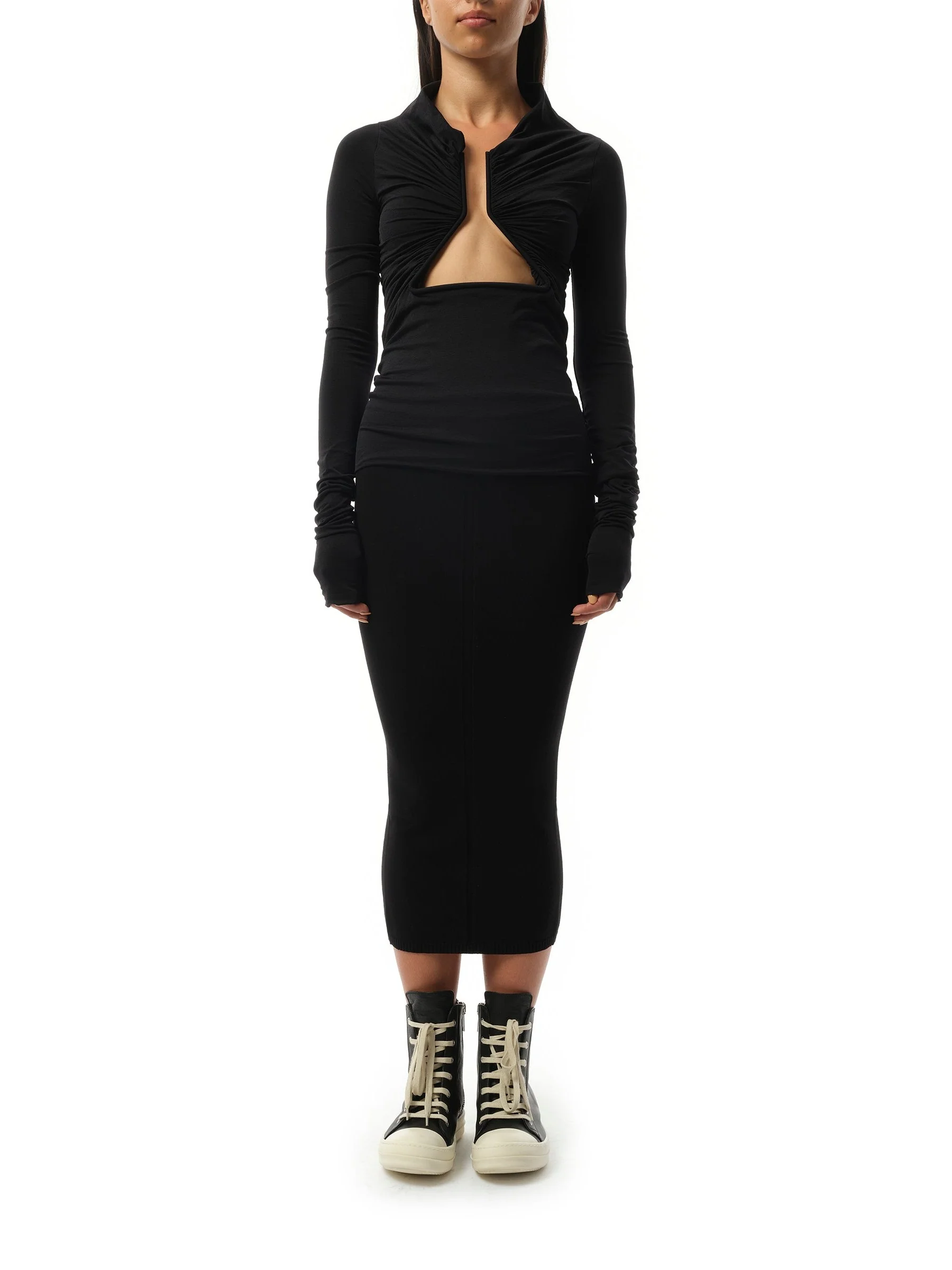 Jersey Long Sleeve Prong in Black - Image 4