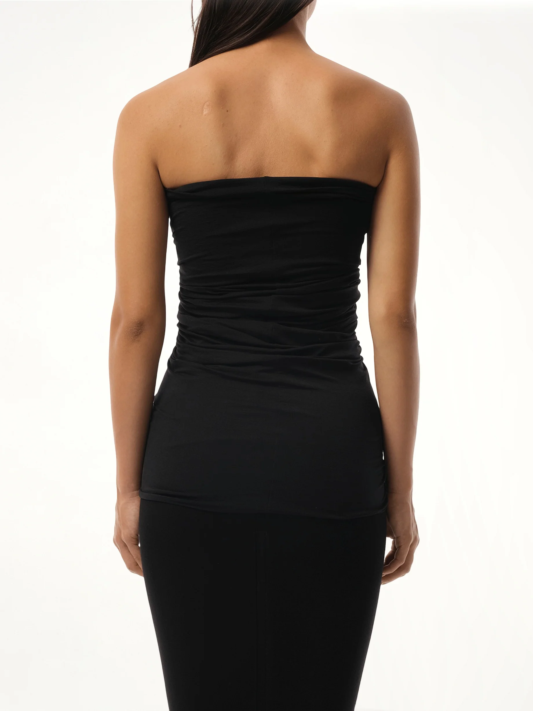 Jersey Prong Bustier in Black - Image 6
