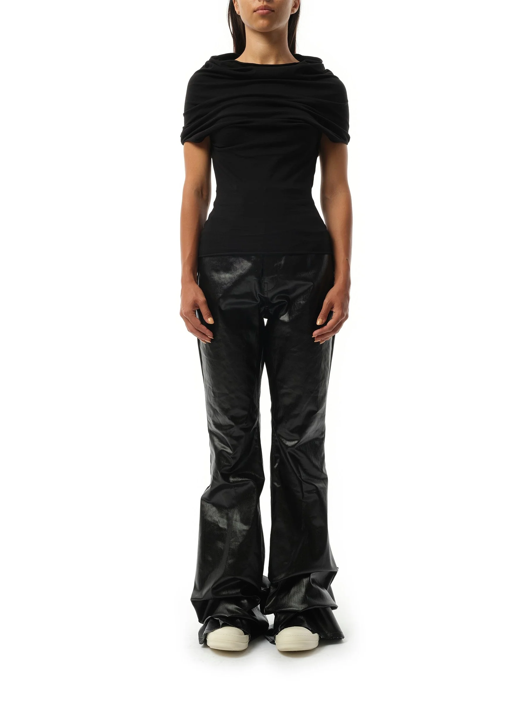 Jersey Shroud Top in Black - Image 4