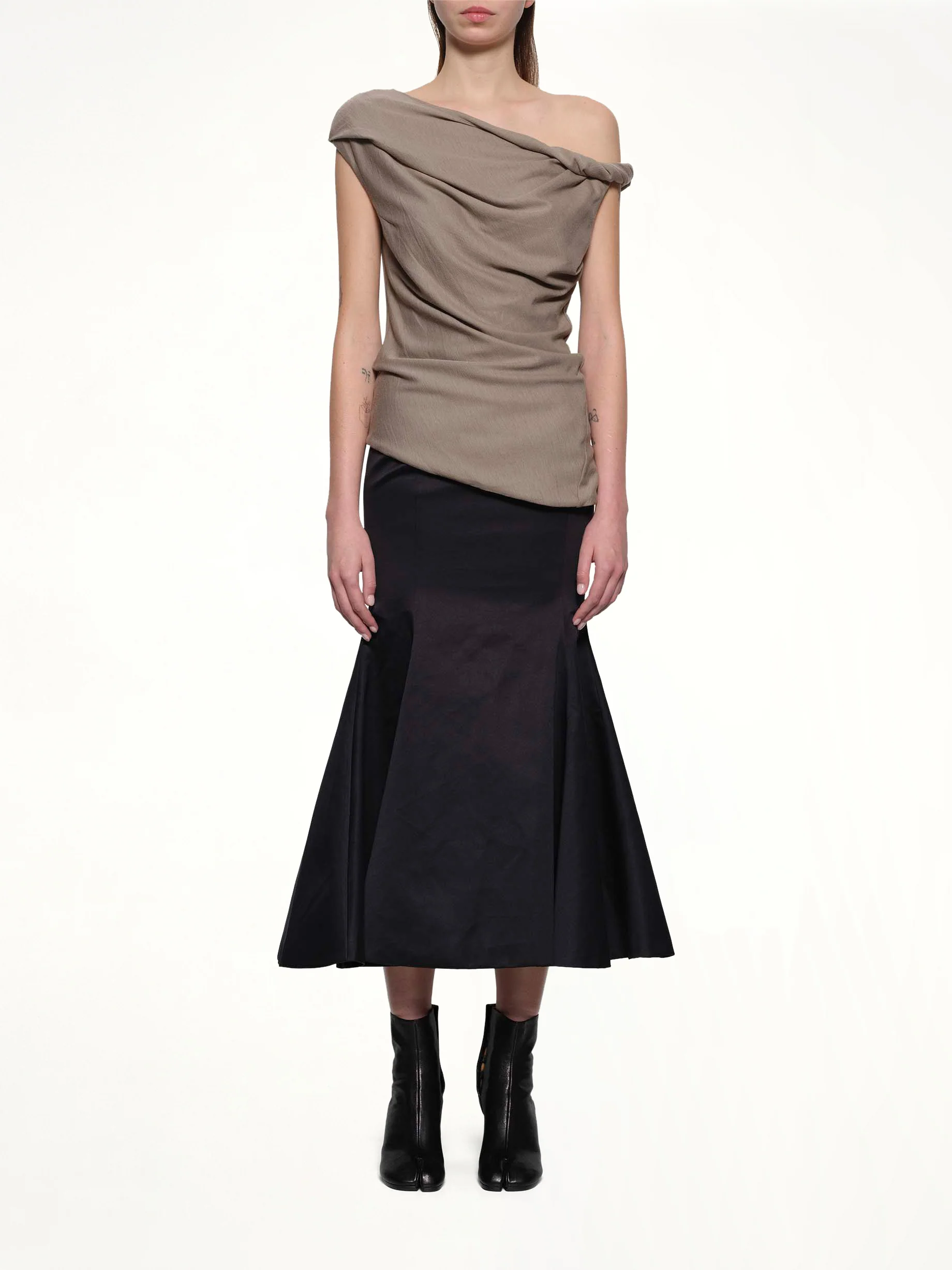 Jersey Twist Top in Beige - Image 7
