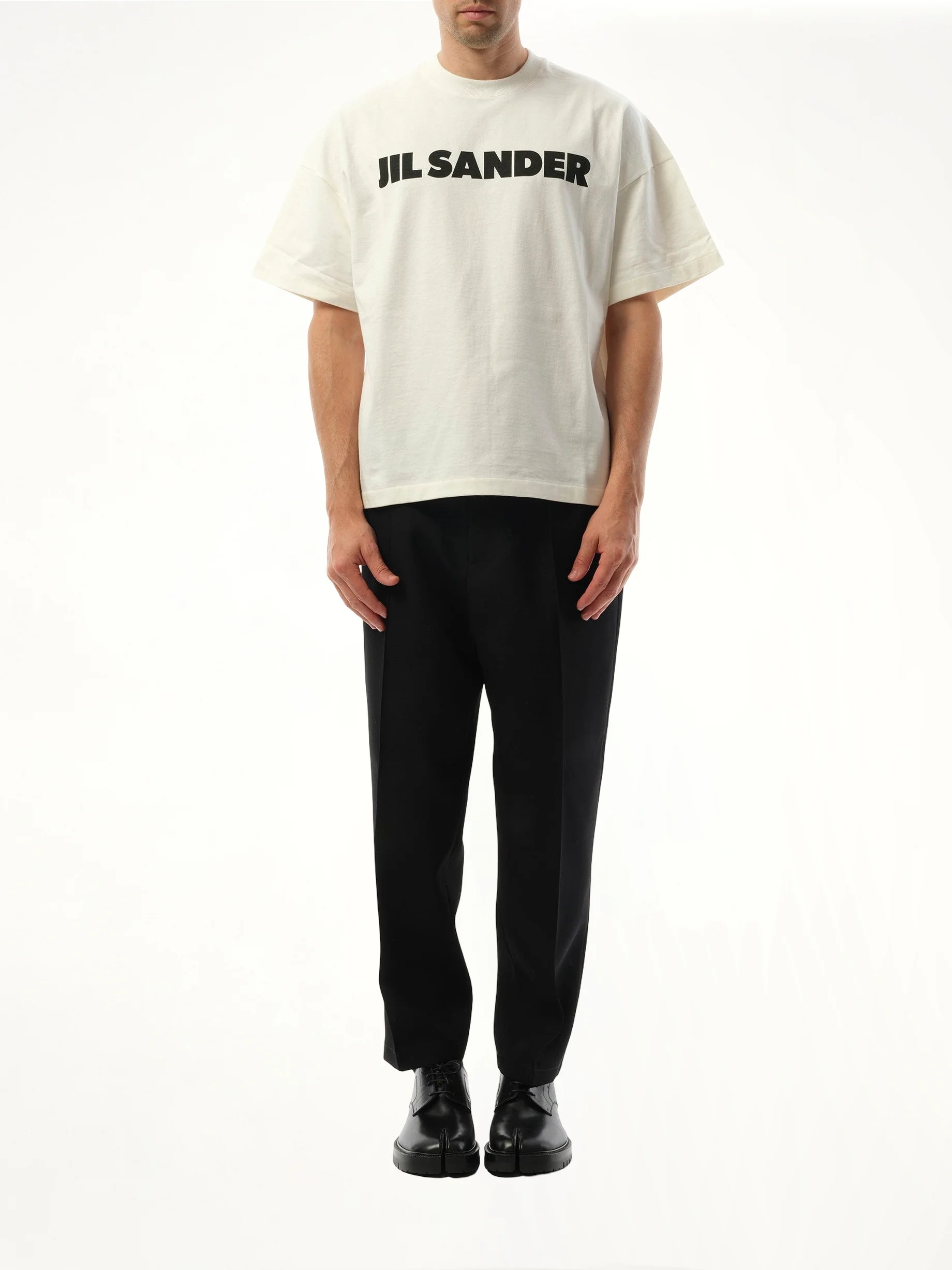 Jil Sander Logo T-Shirt in Porcelain - Image 4