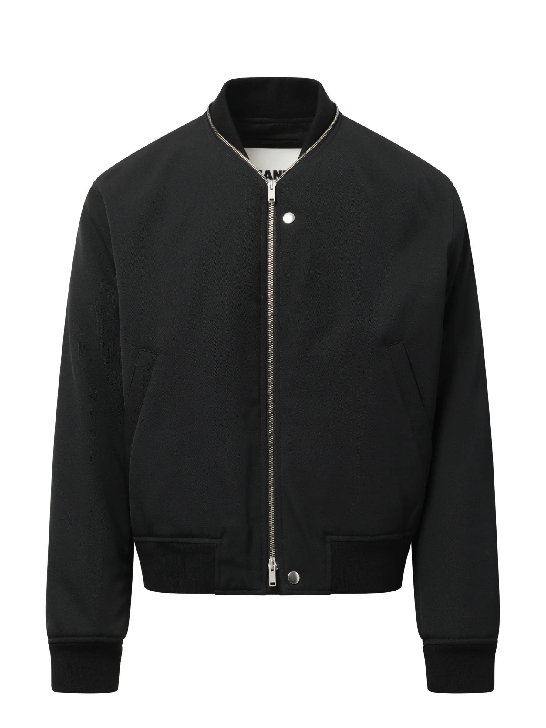 Jil Sander Zip Bomber Jacket in Black - Image 2